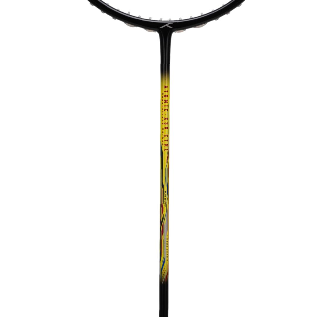 Badmintonschläger - ATOMIC-X 38 CTRL Unbespannt, schwarz/limettengrün 4/7