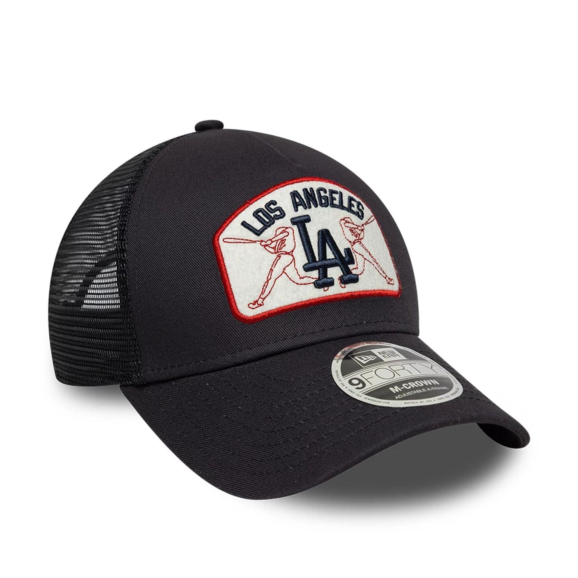 New Era 9FORTY Trucker Cap MLB Los Angeles Dodgers Patch dunkelblau 3/5