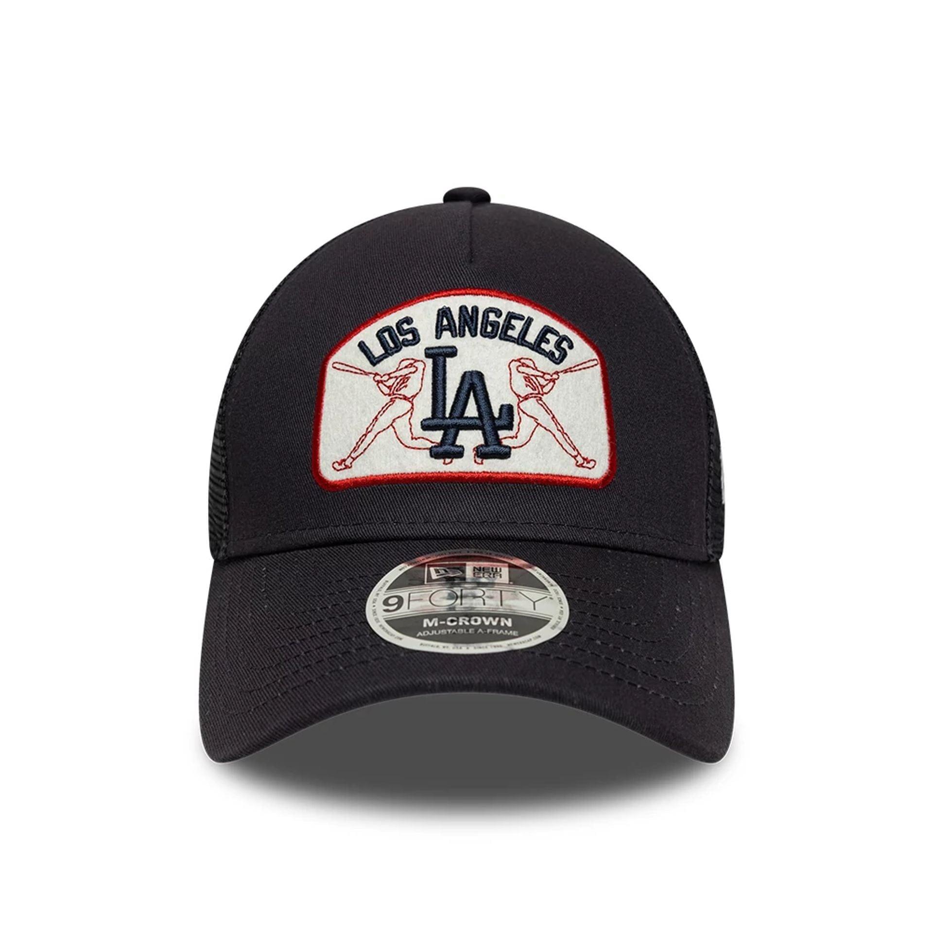 New Era 9FORTY Trucker Cap MLB Los Angeles Dodgers Patch dunkelblau 2/5