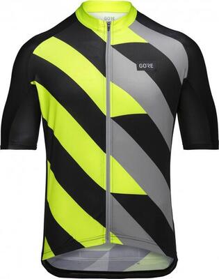 Gore wear signal short sleeve jersey black fluorescent yellow