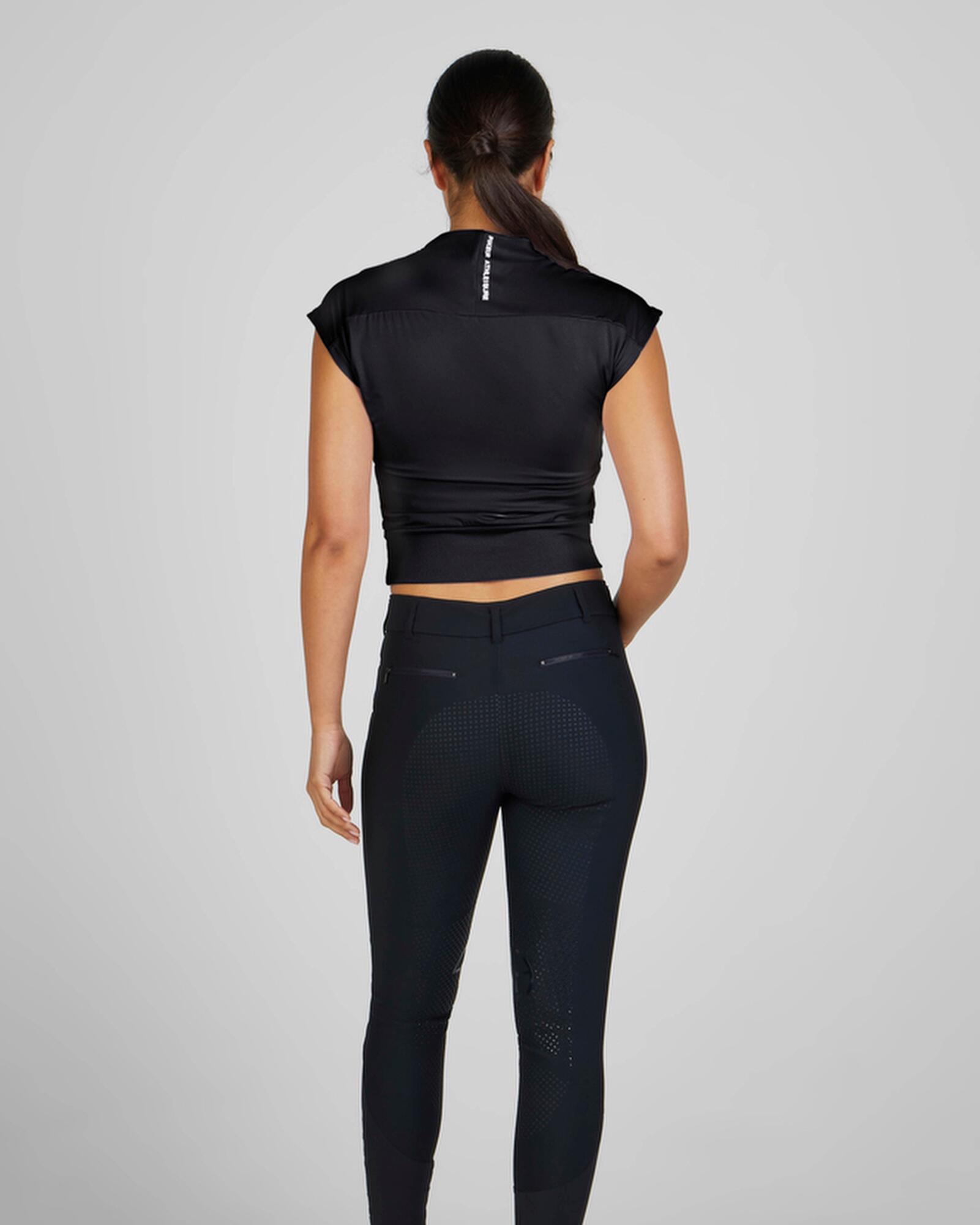 T-Shirt Damen Cropped schwarz 4/7