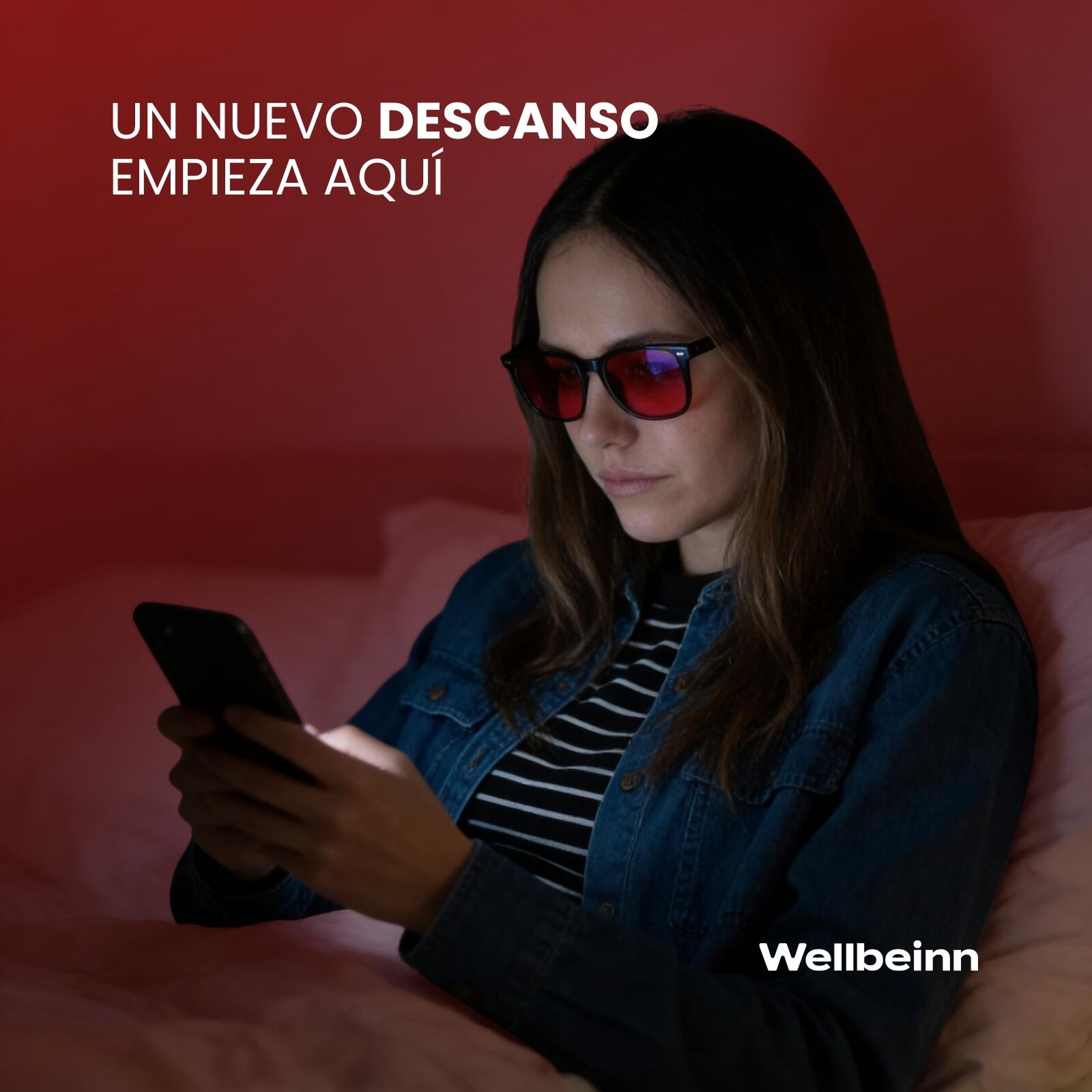 Gafas Red Horizon by Wellbeinn — Filtro Luz Azul y Verde para Mejorar el Sueño 7/7