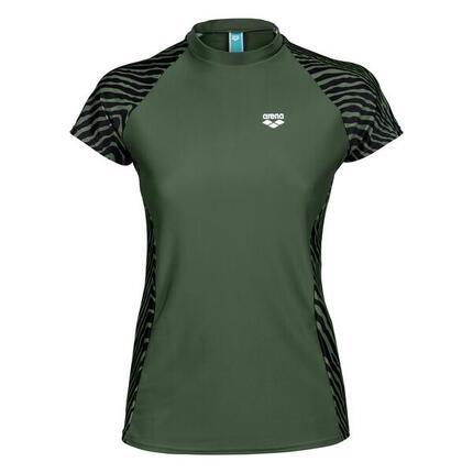 T-Shirt leicht bequem Damen - Swim S/S Rash Vest Allover