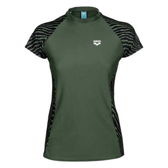 T-Shirt leicht bequem Damen - Swim S/S Rash Vest Allover