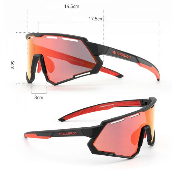 Okulary rowerowe / sportowe 2 wymienne szkła ROCKBROS UV400 14210004001 SP246) 3/7