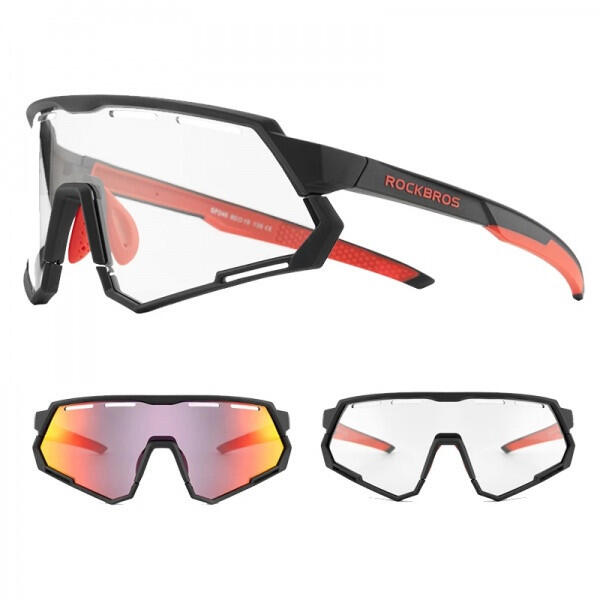 Okulary rowerowe / sportowe 2 wymienne szkła ROCKBROS UV400 14210004001 SP246)
