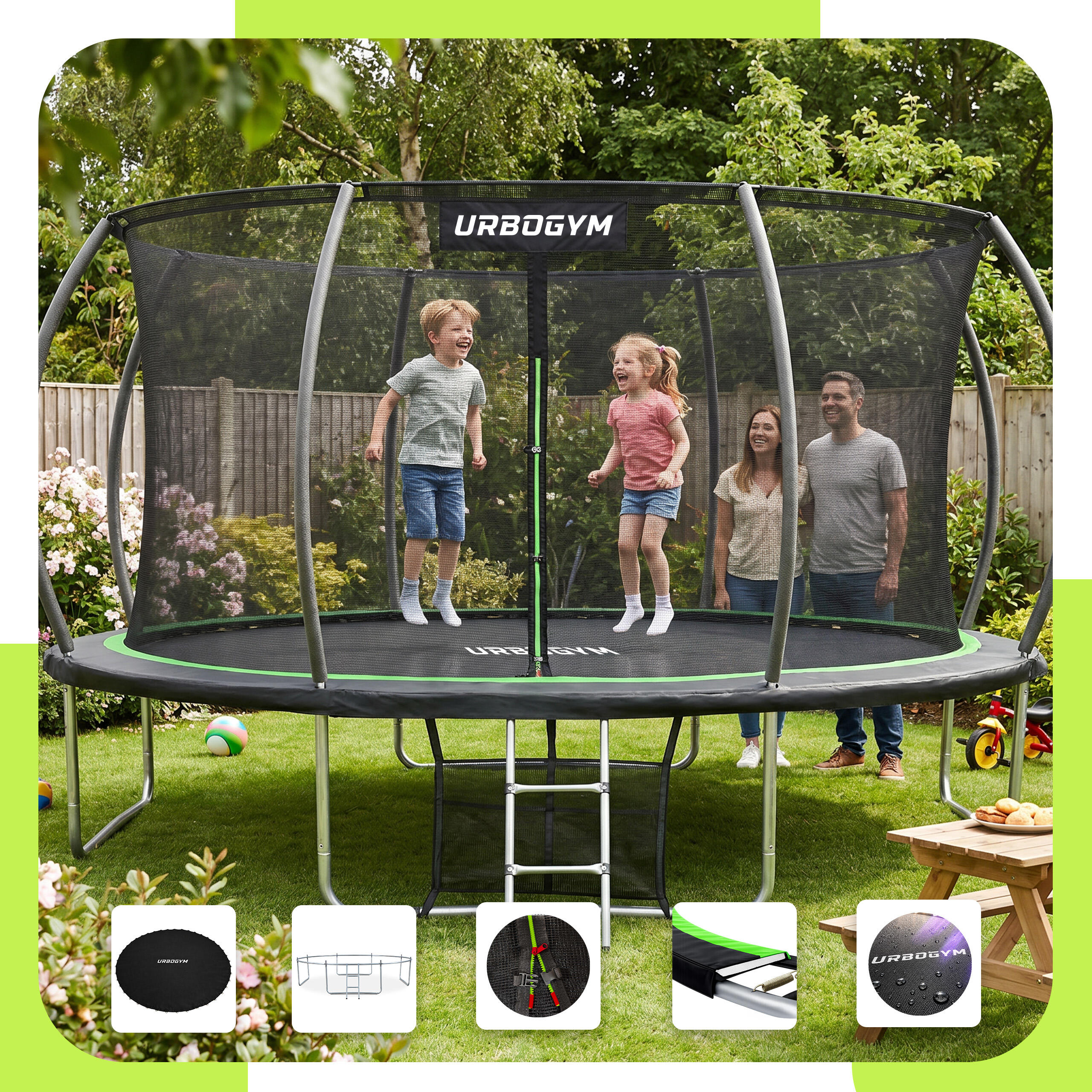 Trampolina ogrodowa Urbogym Infinity 14FT 435 cm 2/7