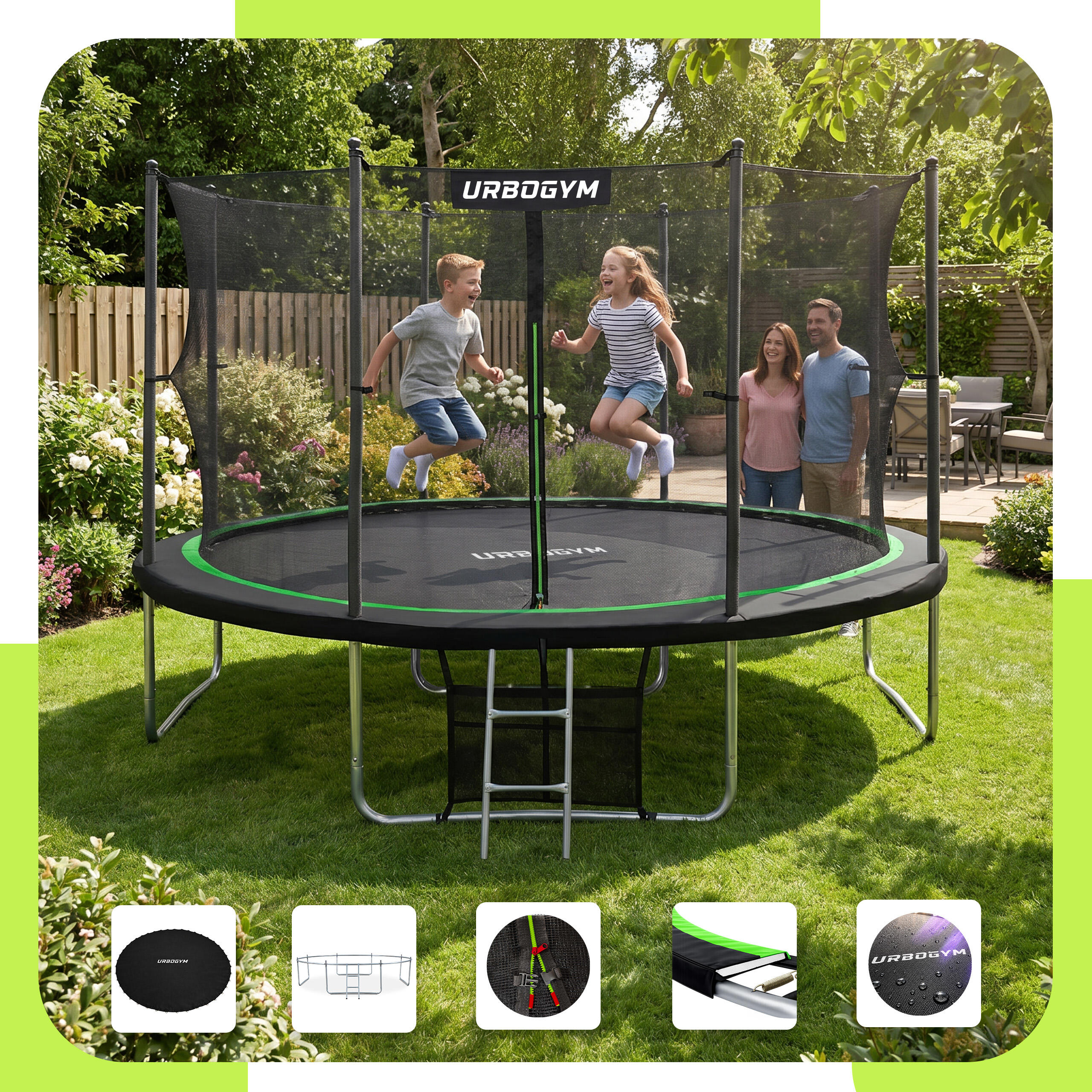 Trampolina ogrodowa Urbogym Jumper 12FT 374 cm 2/7