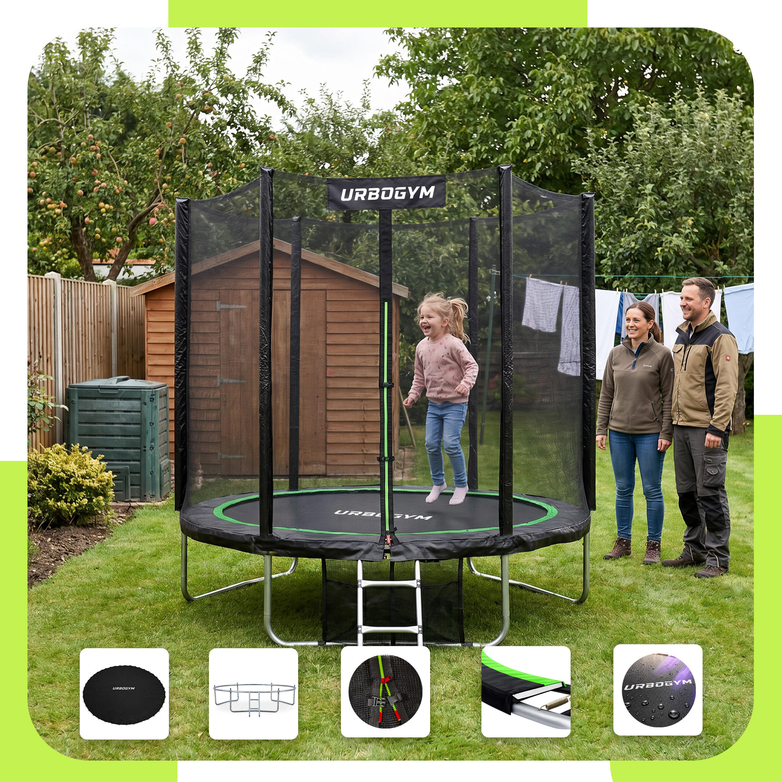 Trampolina ogrodowa Urbogym Classic 8FT 252 cm 2/7
