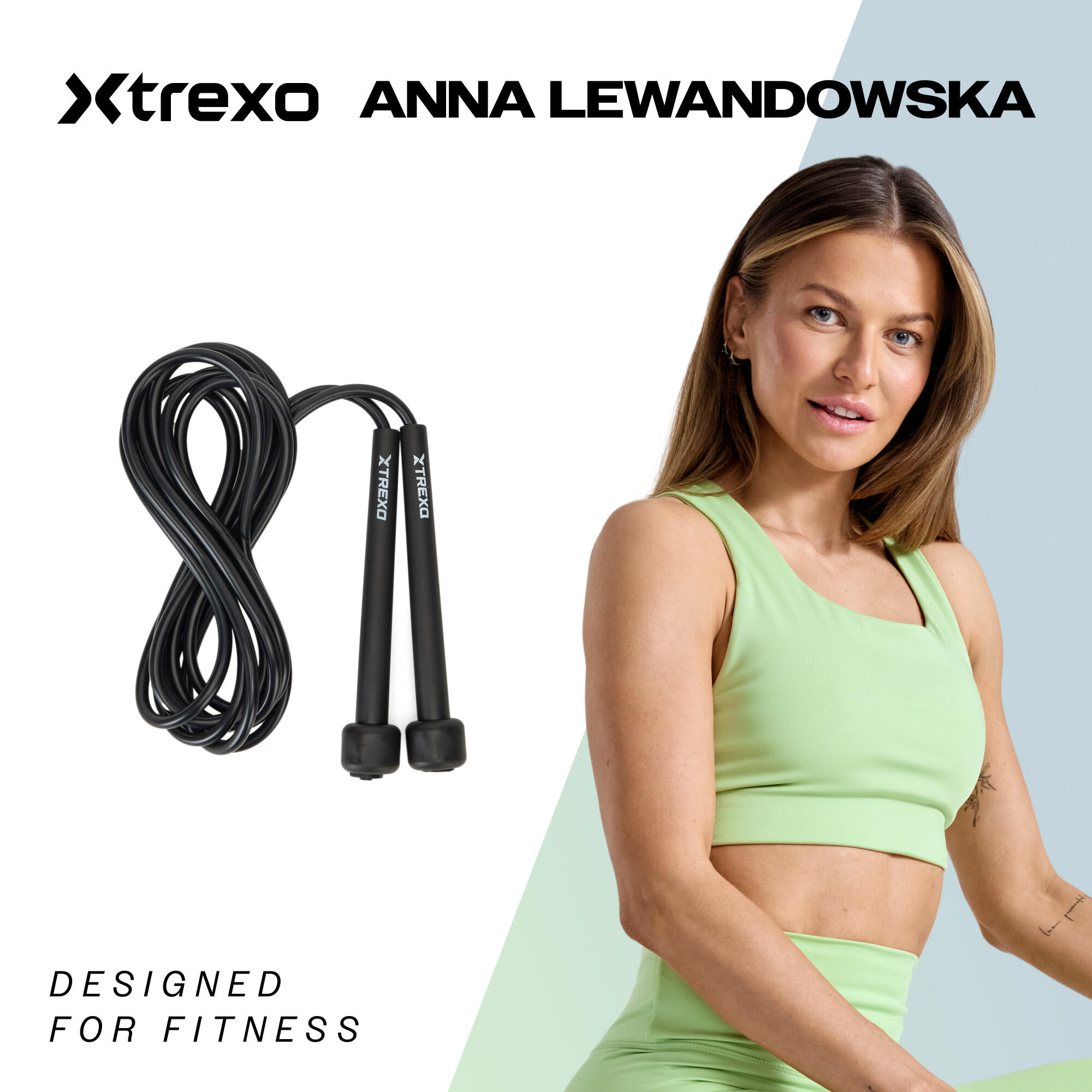 Skakanka XTREXO Basic czarny 2/6