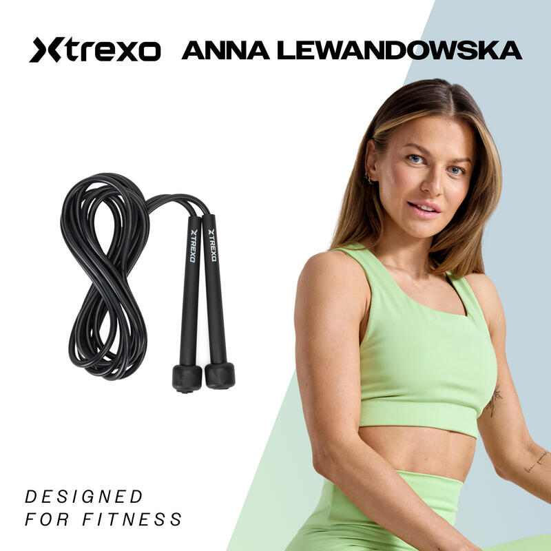 XTREXO Basic fekete ugrókötél