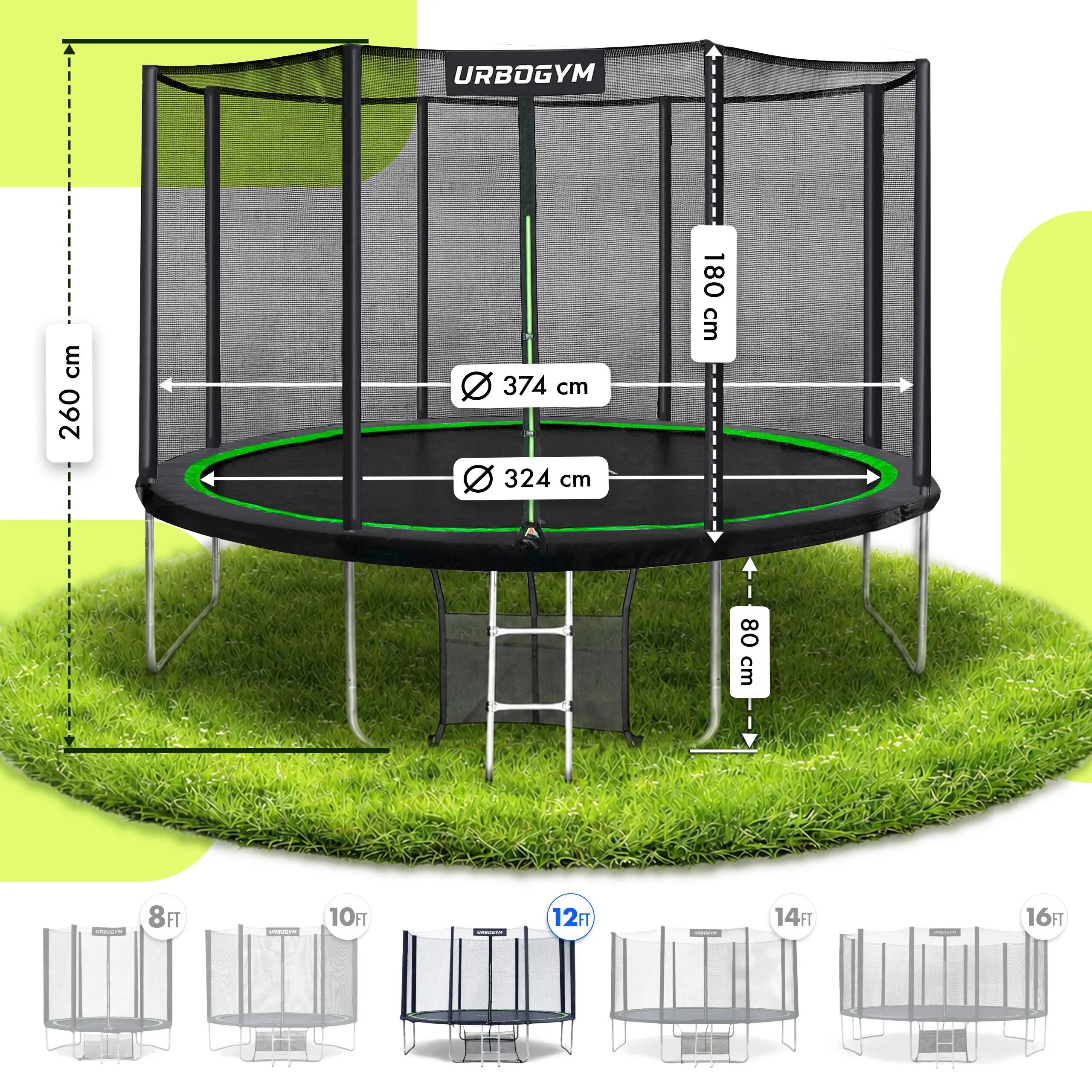 Trampolina ogrodowa Urbogym Classic 12FT 374 cm 4/7
