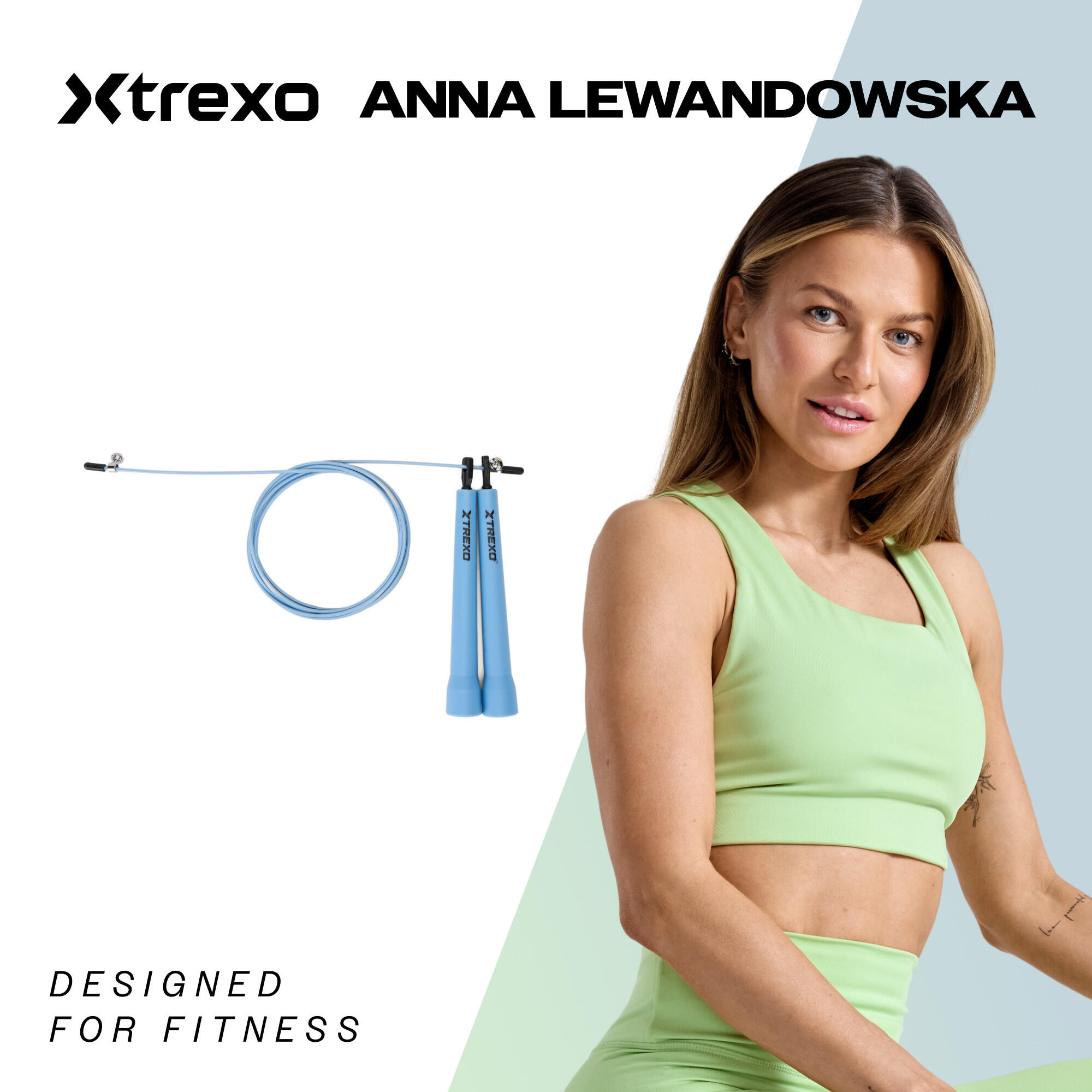Corda de pular XTREXO Basic+, azul 2/7