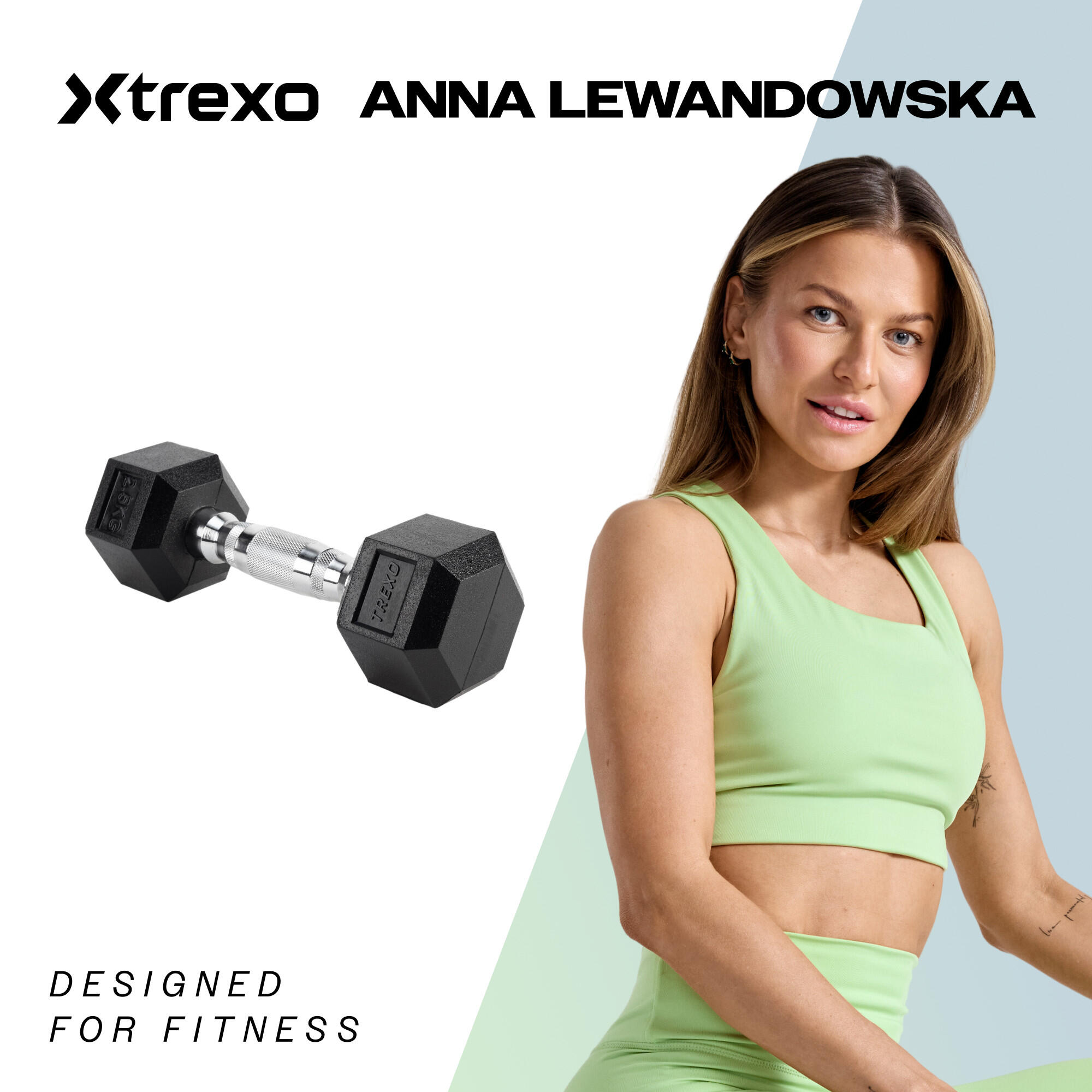 Manubrio gommato XTREXO Hex 2,5 kg 2/7