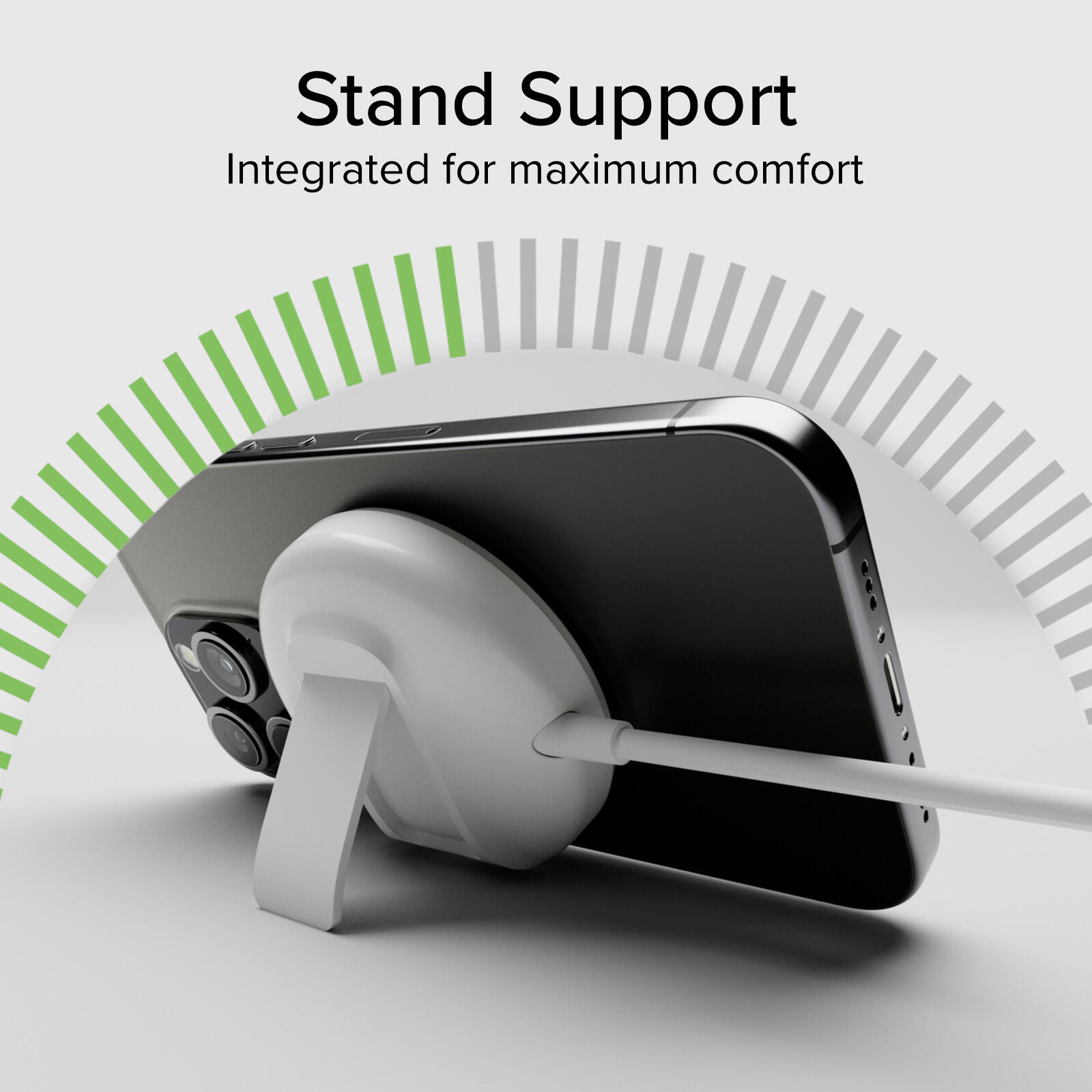 Base de charge sans fil Qi2 compatible MagSafe 15 W et fonction support 5/7