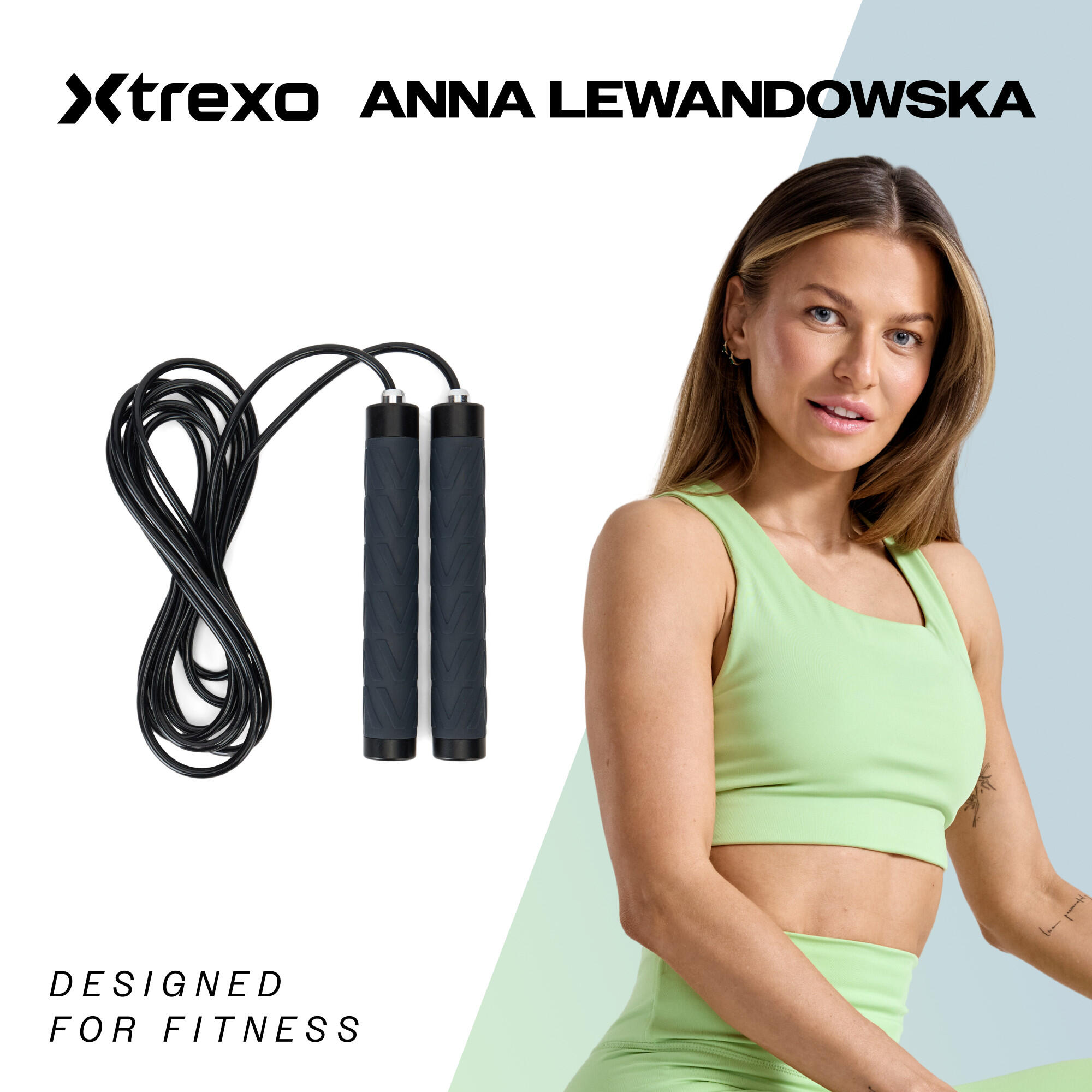 Skakanka XTREXO Advanced czarny 2/7