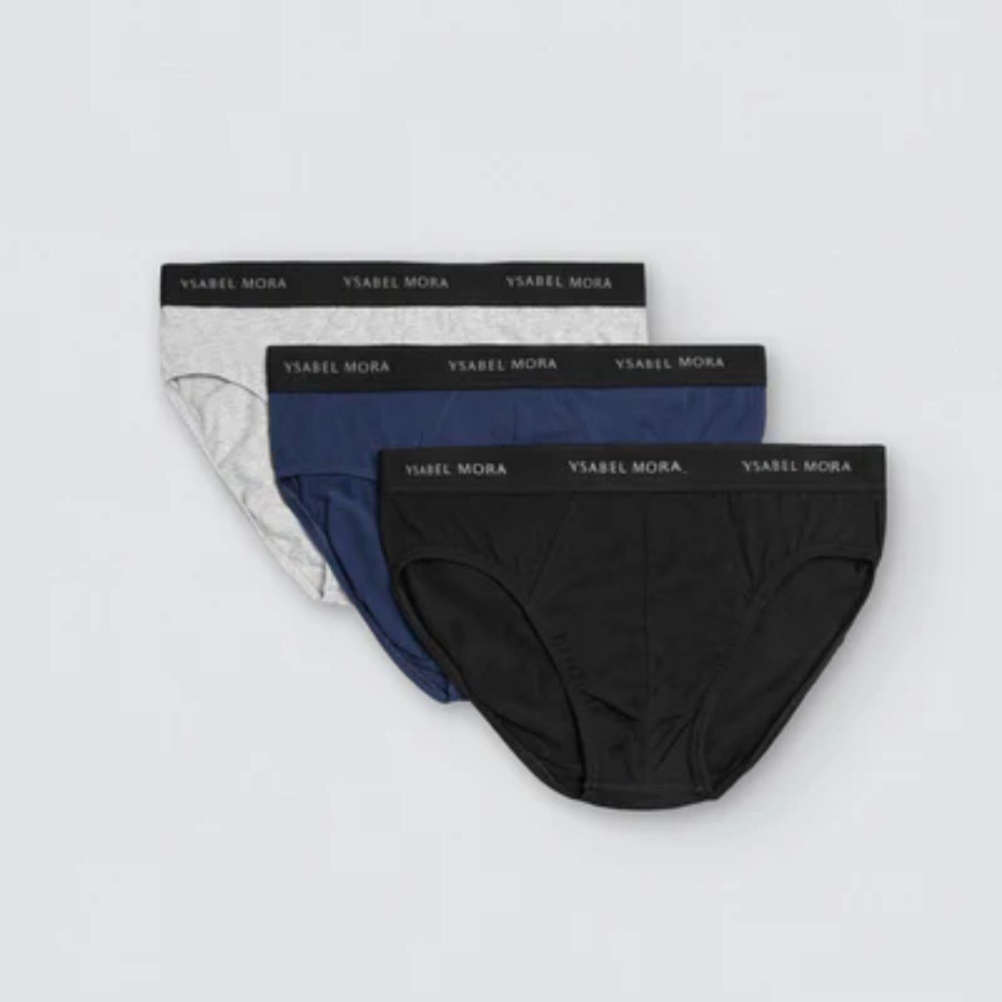 Lot de 3 slips basiques unis 1/7