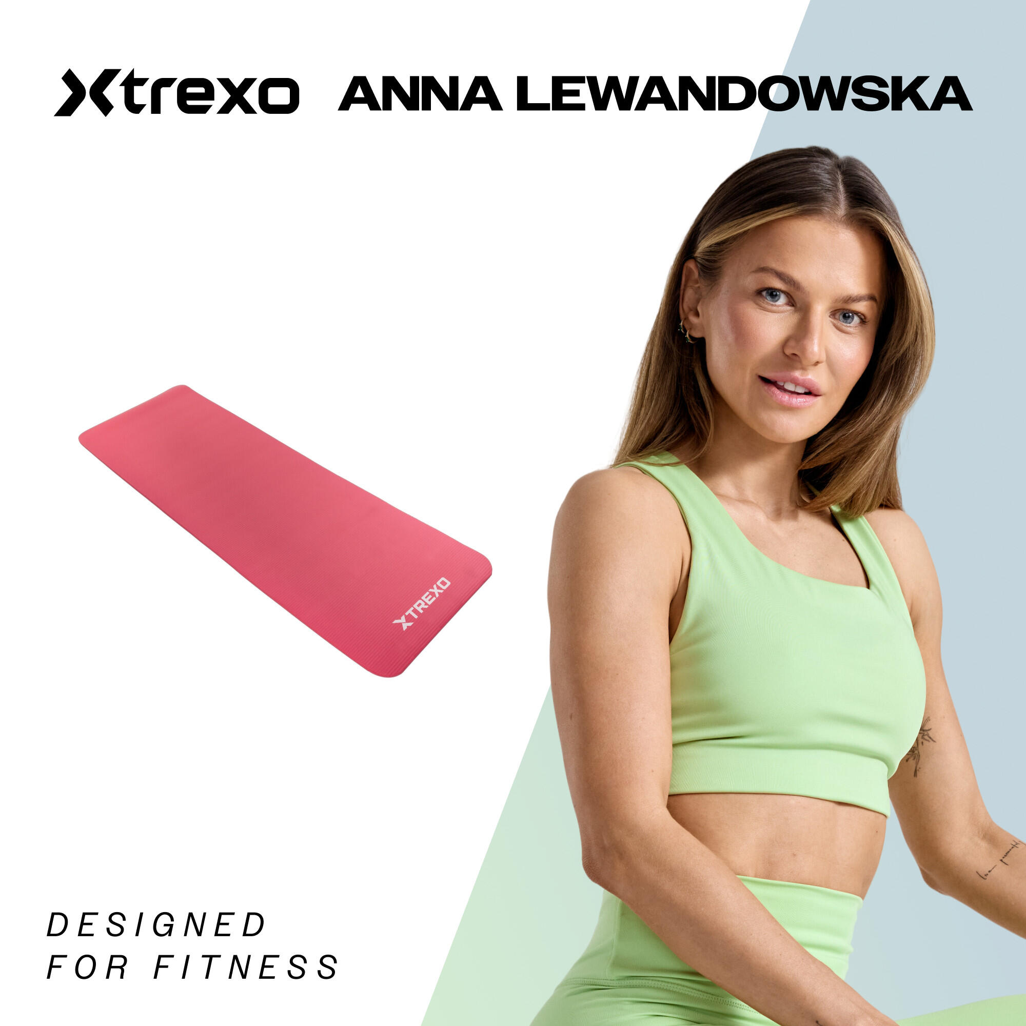Tappetino per esercizi XTREXO NBR 15 mm con cintura 2/7