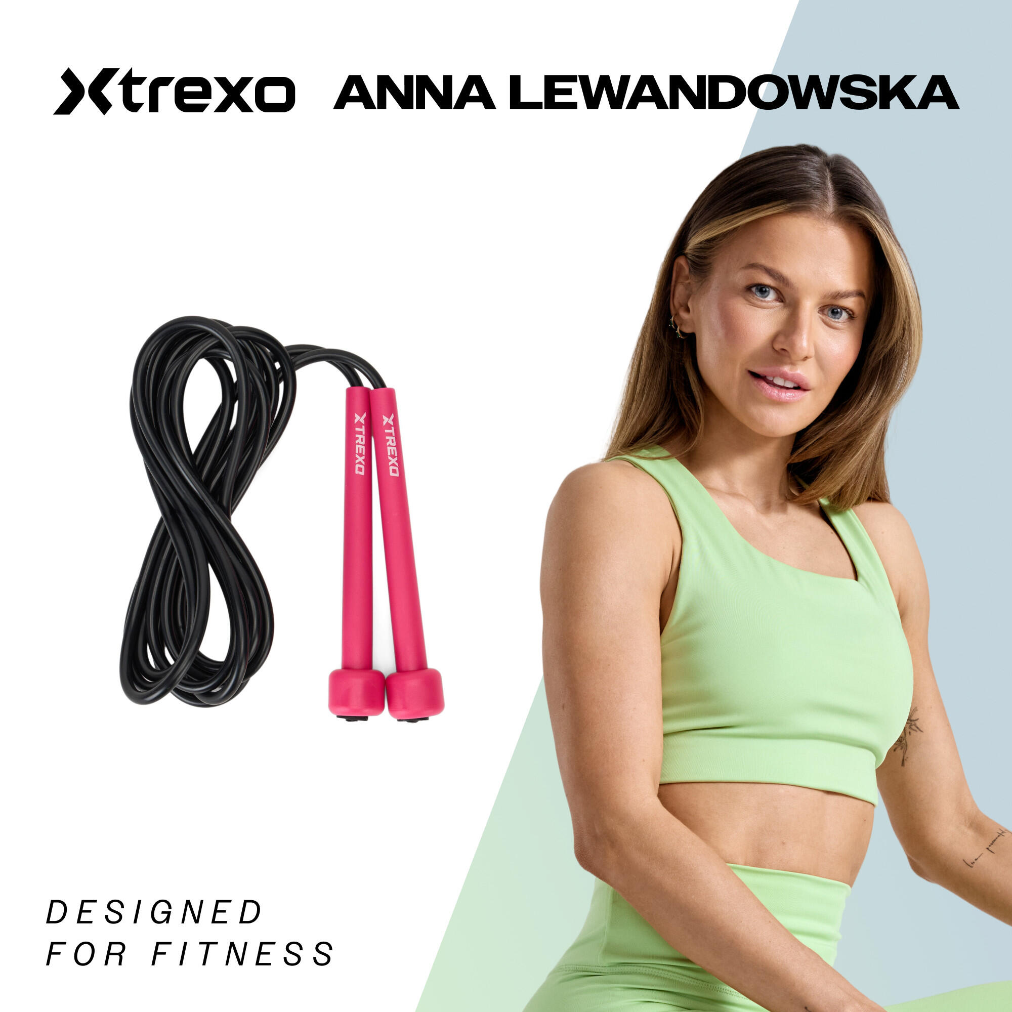 Skakanka XTREXO Basic różowy 2/6