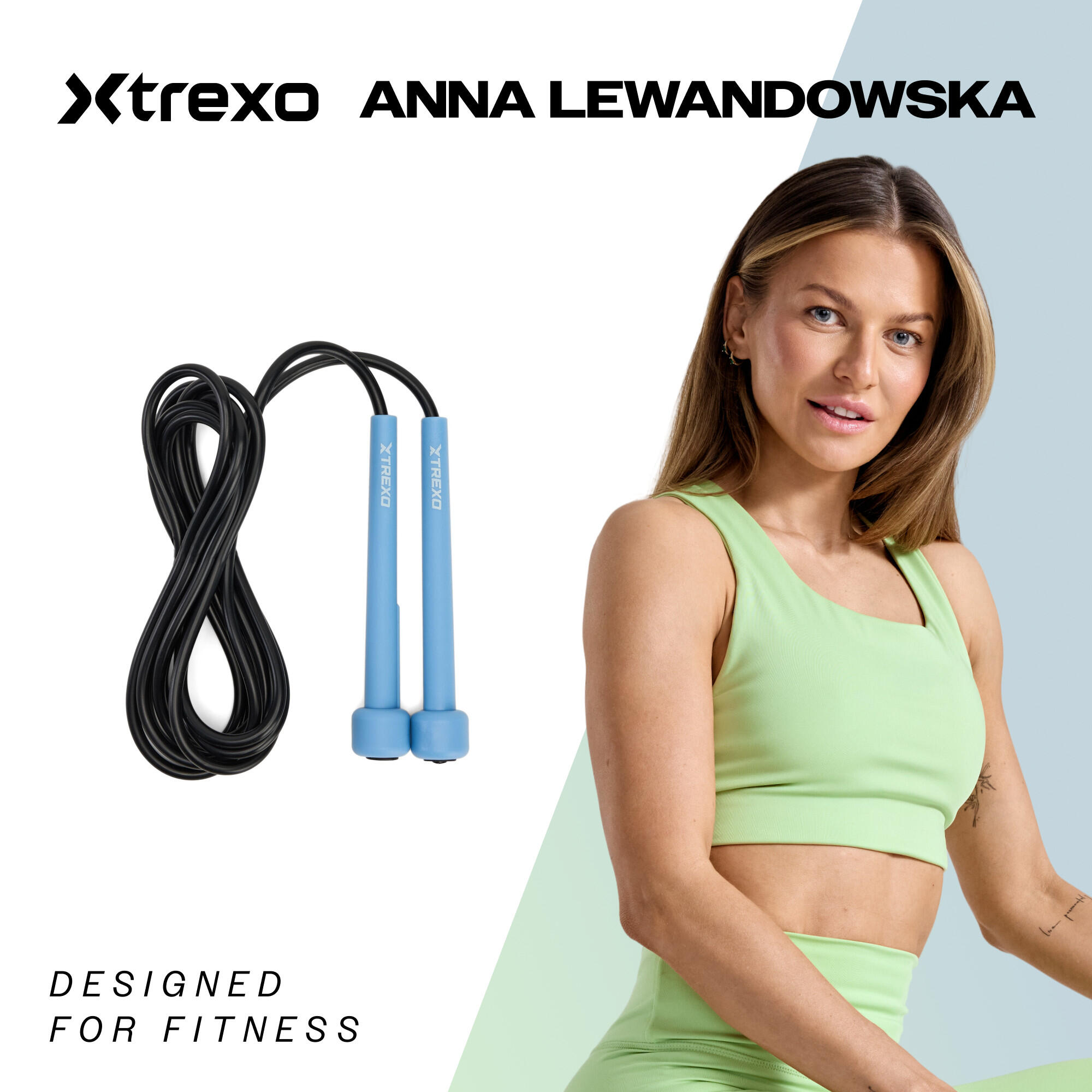 Corda de pular XTREXO básica azul 2/6