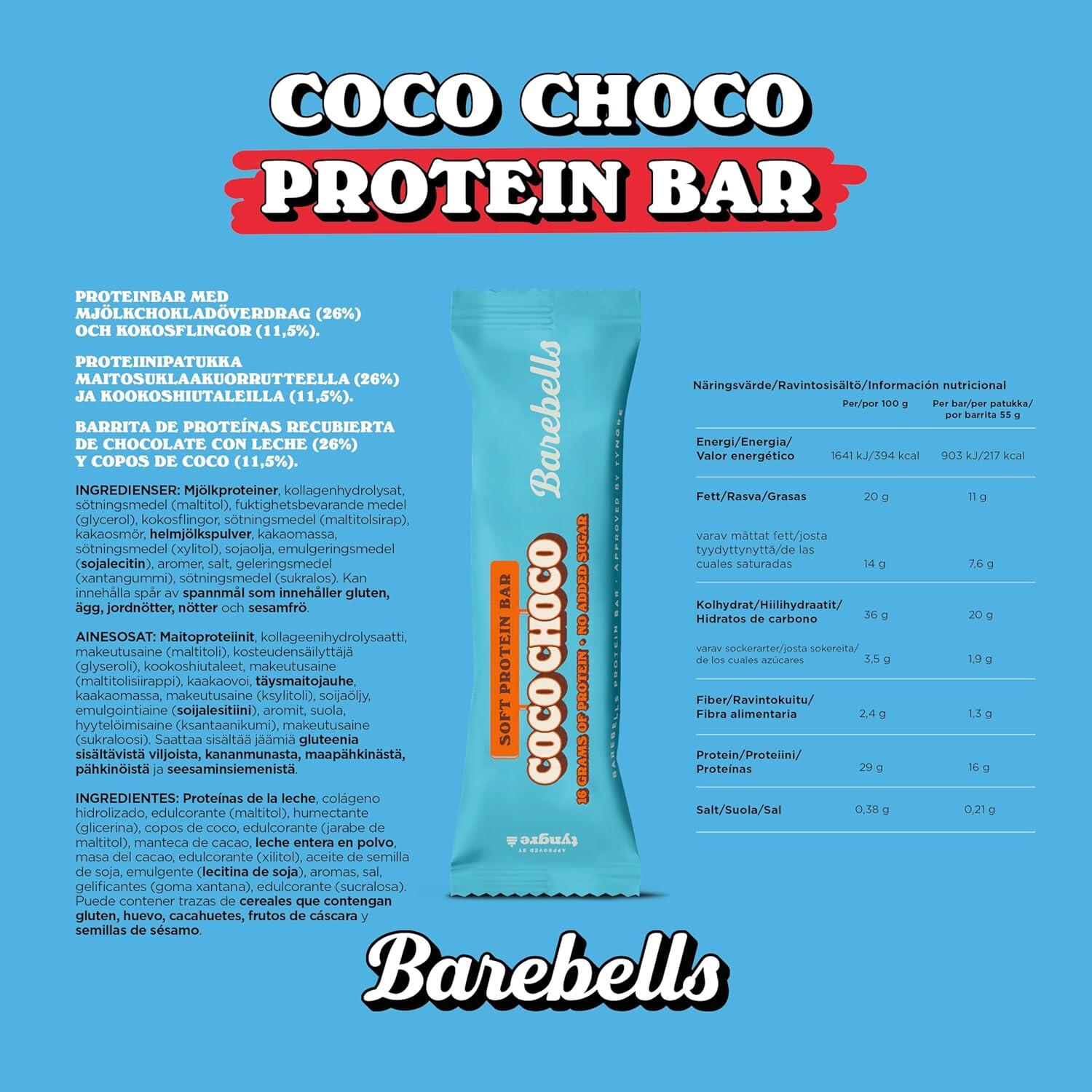 Barres Protéinées | Soft Protein Bar (55g) | Chocolat Noix De Coco 4/4