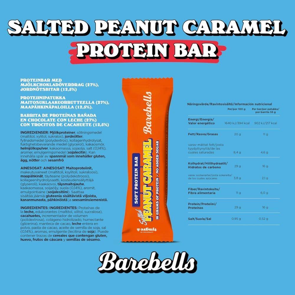 Barrita Proteina Soft Bar Salted Peanut Caramel Barebells 3/4
