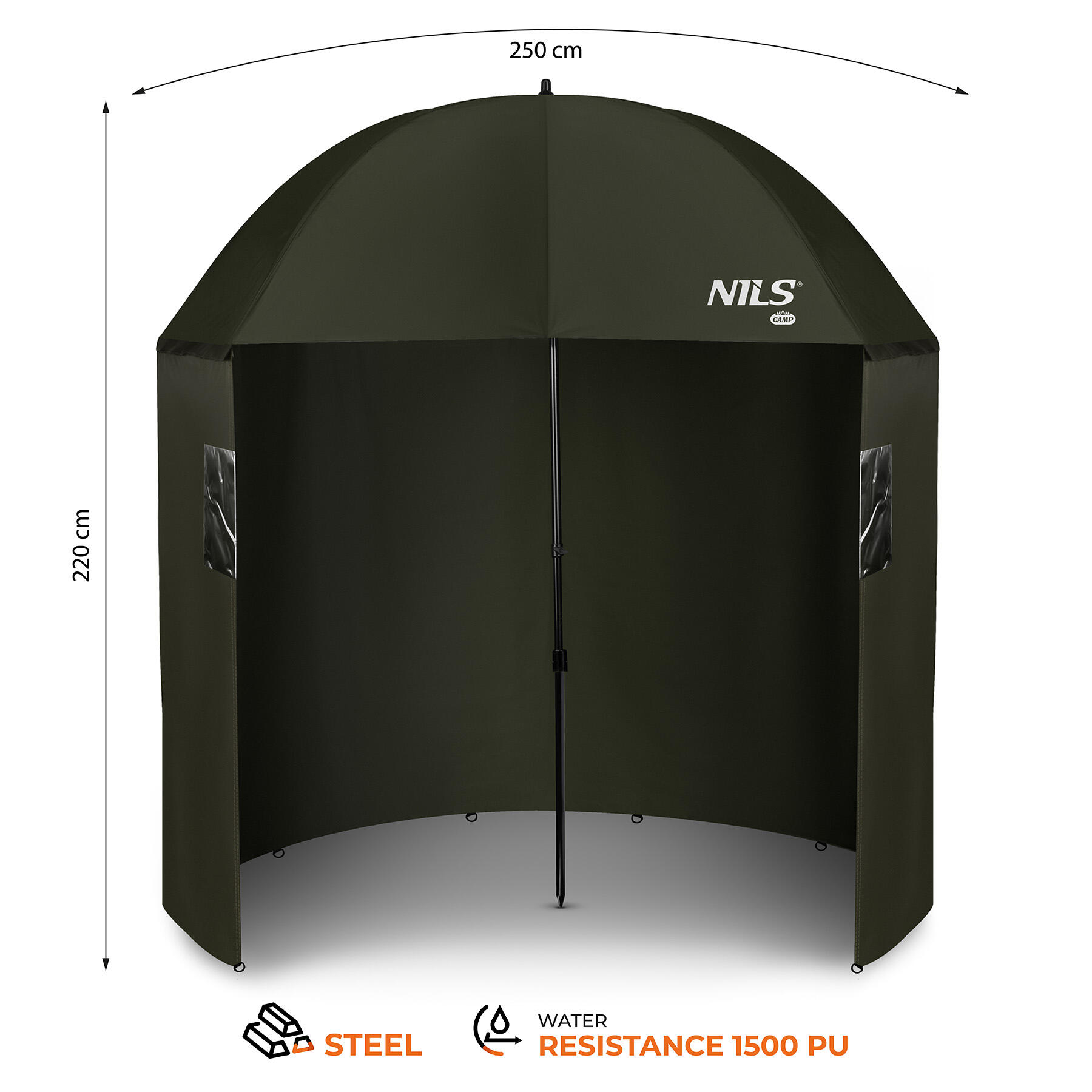 Vissersparaplu met zijdelingse bescherming NILS CAMP NC4702 5/11