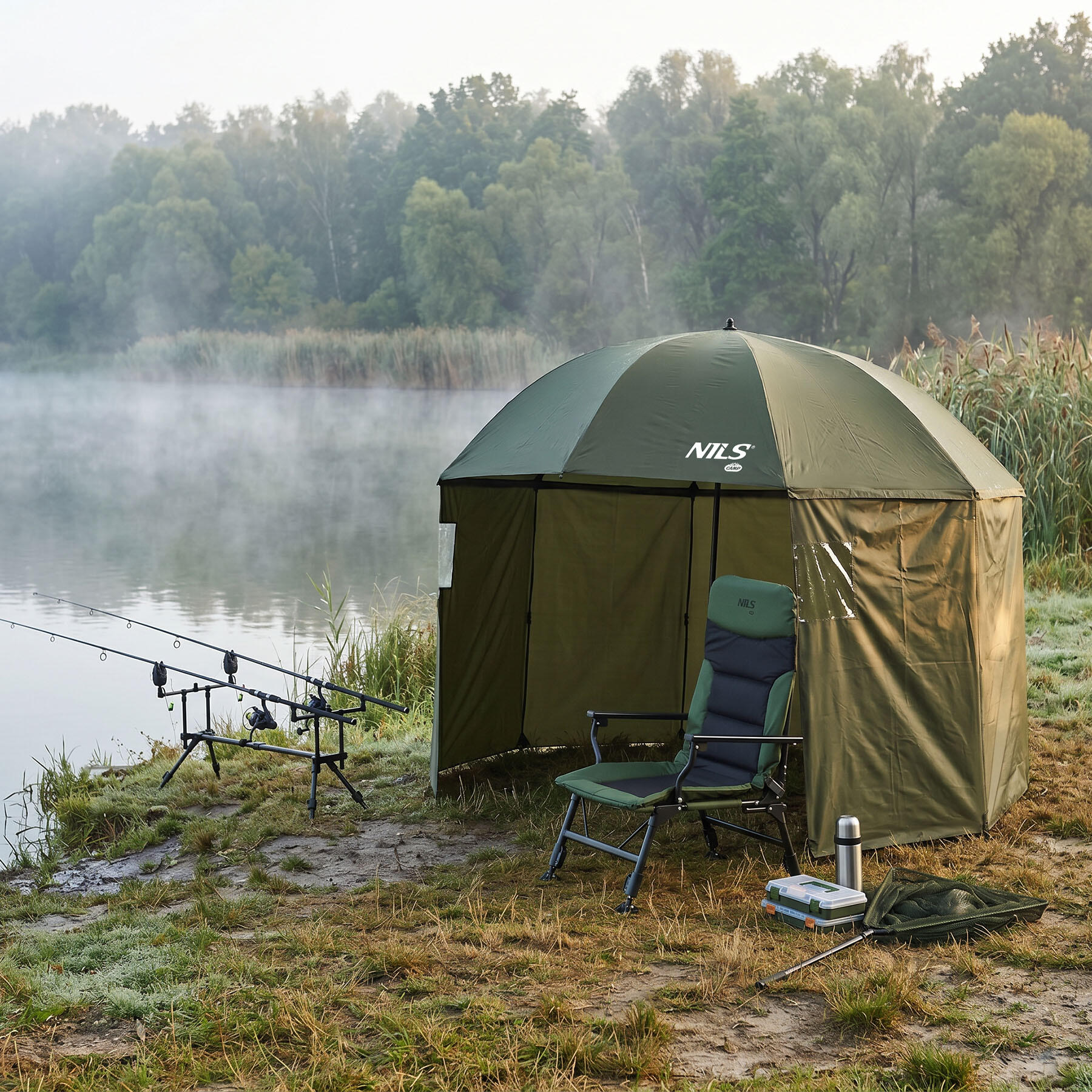 Vissersparaplu met zijdelingse bescherming NILS CAMP NC4702 2/11