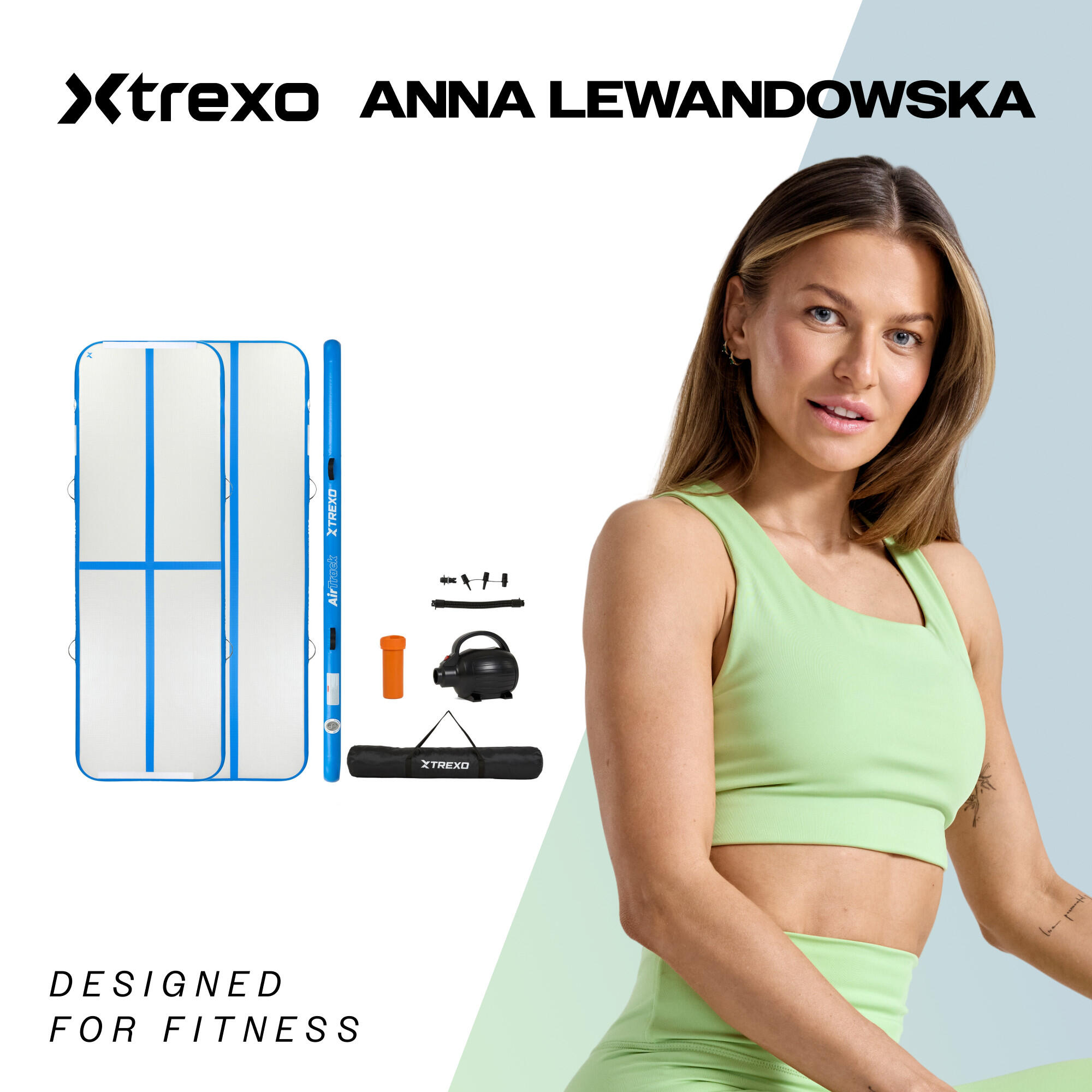 Caminho de ginástica XTREXO 300 x 15 cm branco OS 2/5