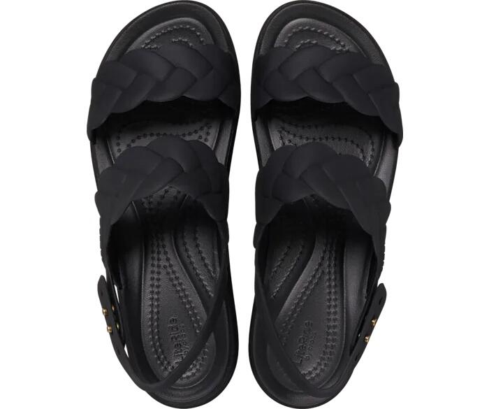 Claquettes Crocs Modèle Brooklyn Woven Upper Lw Couleur Noir 6/6