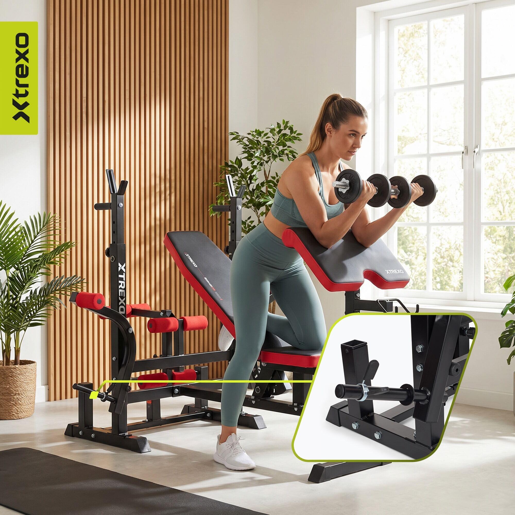 Banc d'entraînement XTREXO BenchFit Max avec support et pupitre à biceps 6/7