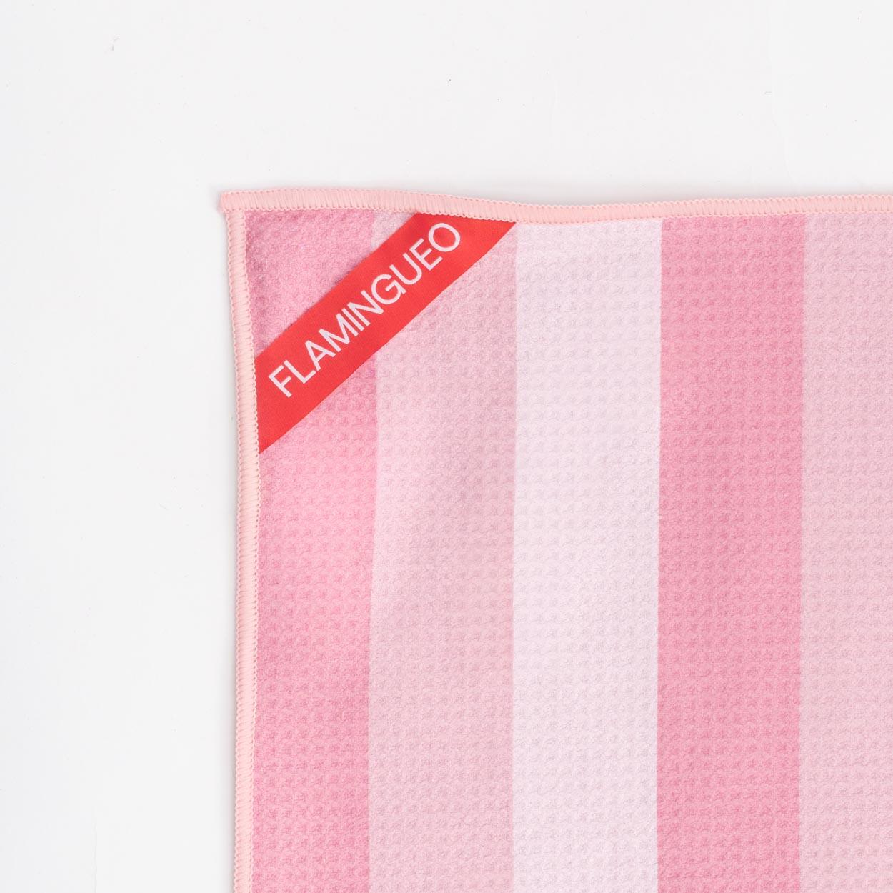 Flamingueo toalla playa microfibra con imanes rosa 3/5