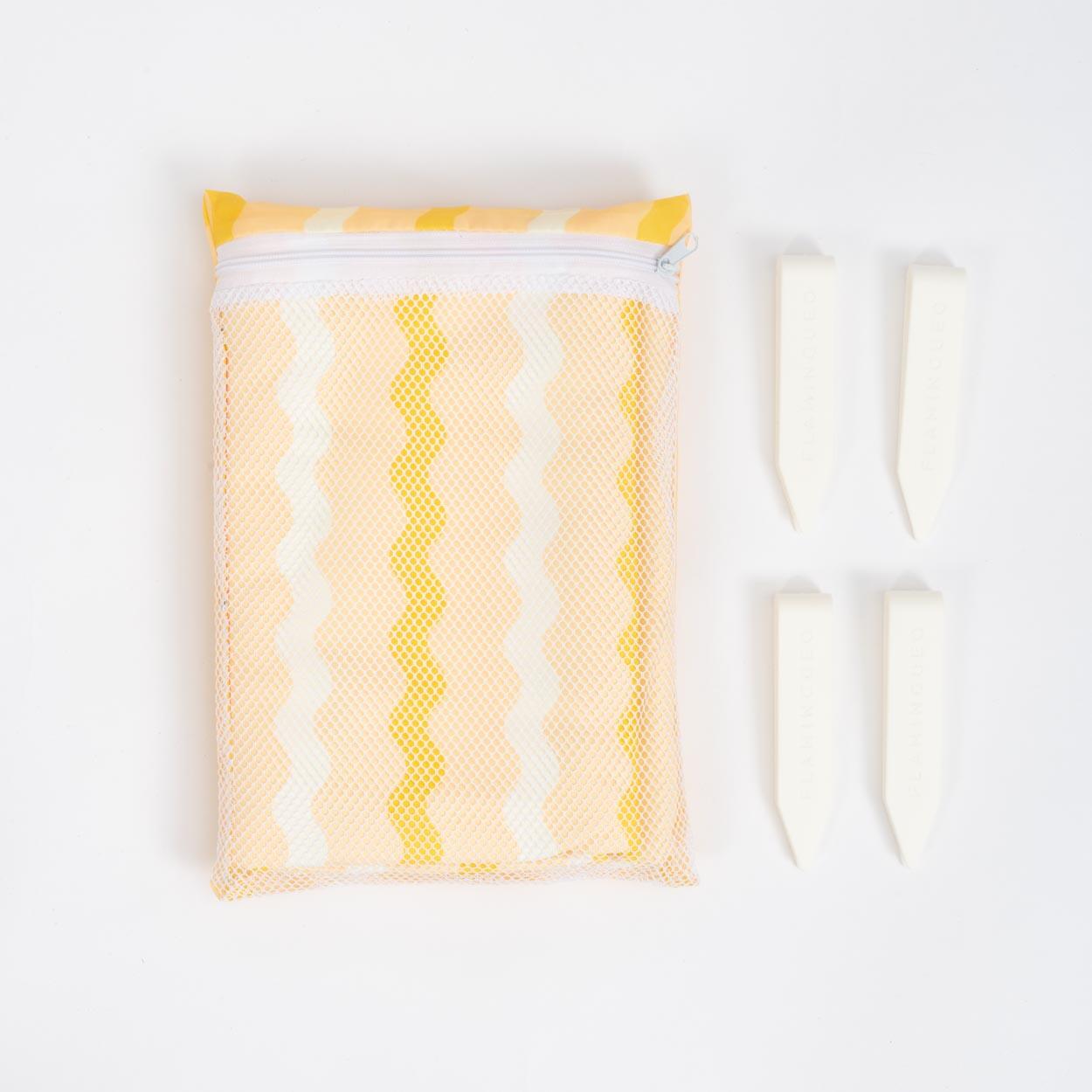 Flamingueo serviette de plage microfibre jaune 4/6