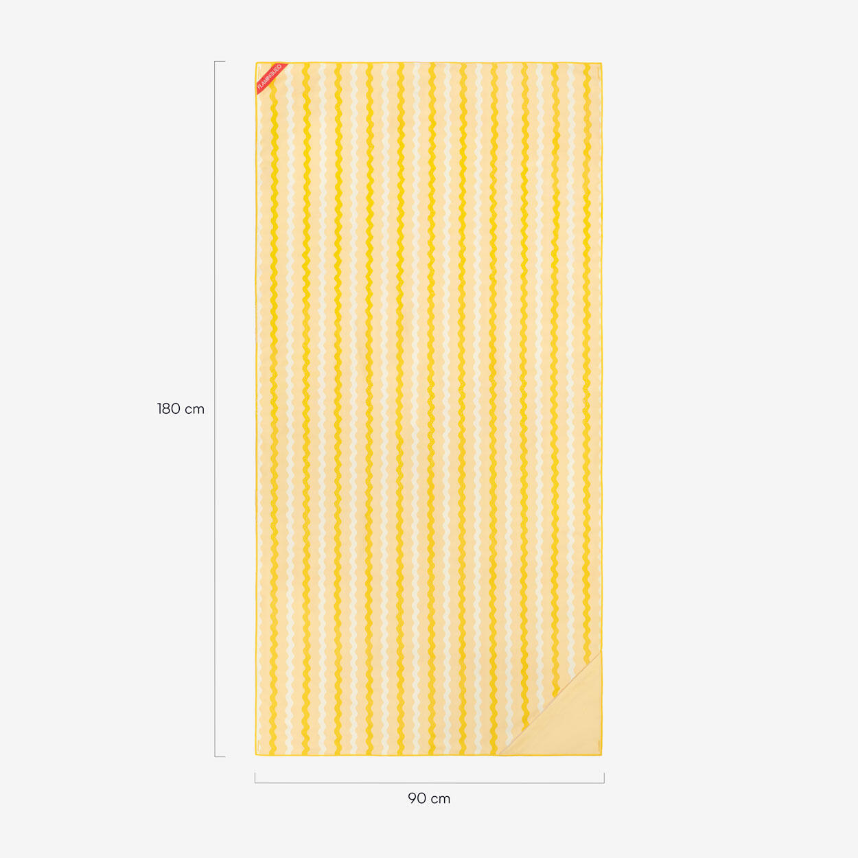 Flamingueo serviette de plage microfibre jaune 6/6