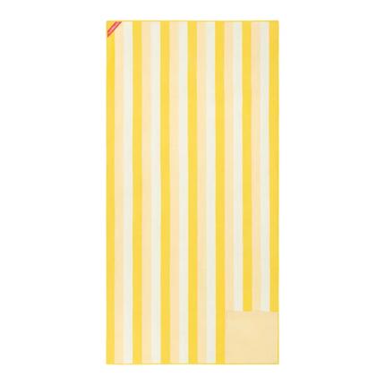 Flamingueo serviette de plage microfibre avec aimants jaune