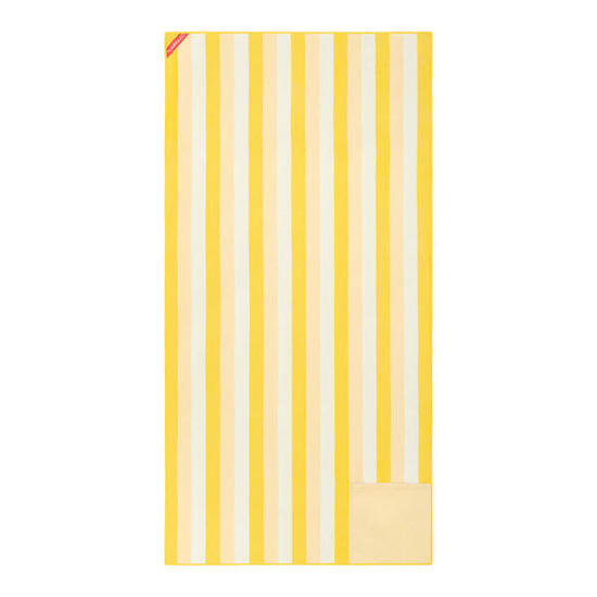 Flamingueo serviette de plage microfibre avec aimants jaune