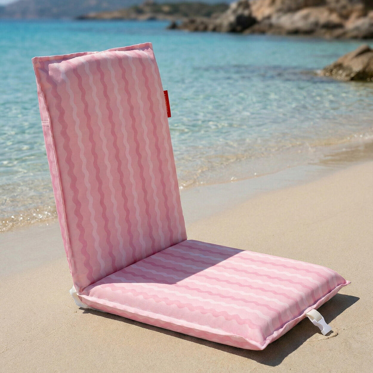 Flamingueo silla playa tumbona mochila poliéster rosa 3/6