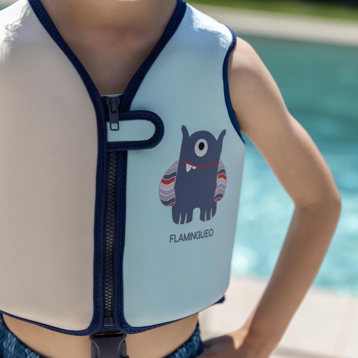 Flamingueo Chaleco Natación Niños Piscina Neopreno Azul 3/6