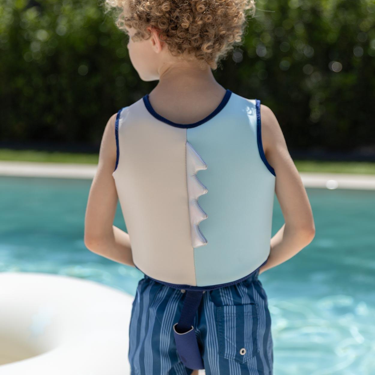 Flamingueo Chaleco Natación Niños Piscina Neopreno Azul 5/6