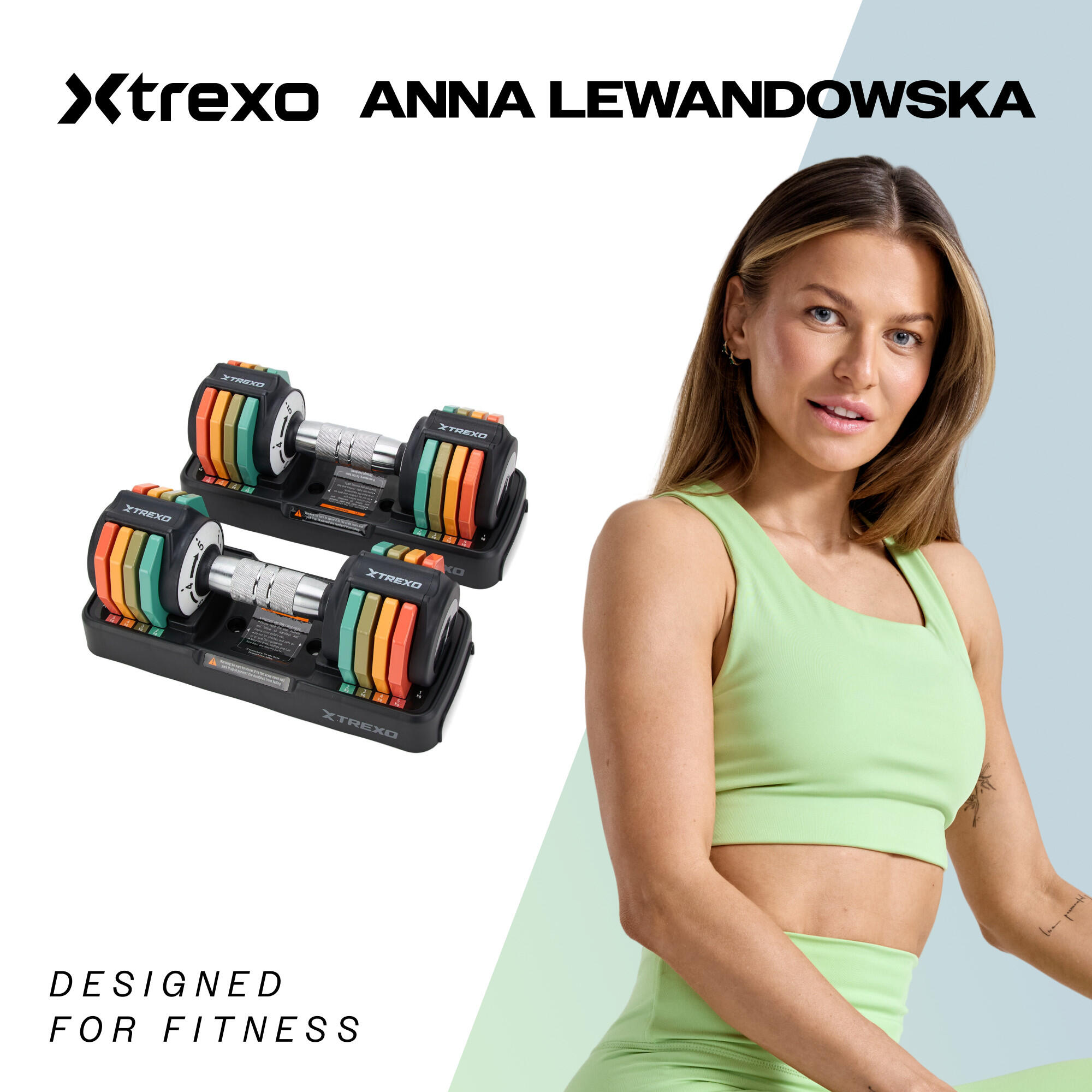 Set di Manubri Regolabili XTREXO MULTICOLOR 2x 5 kg 2/7