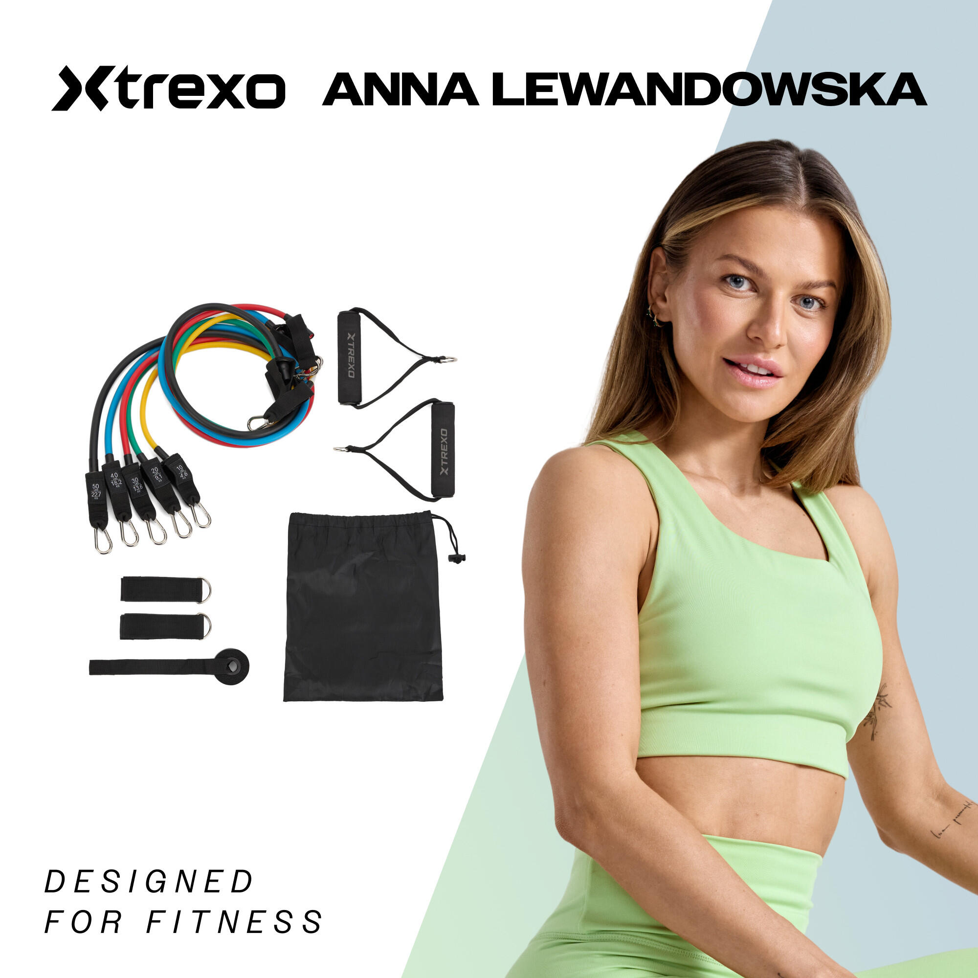 Set aus Gummiexpandern XTREXO TXO-B4Z055-ALL 2/7