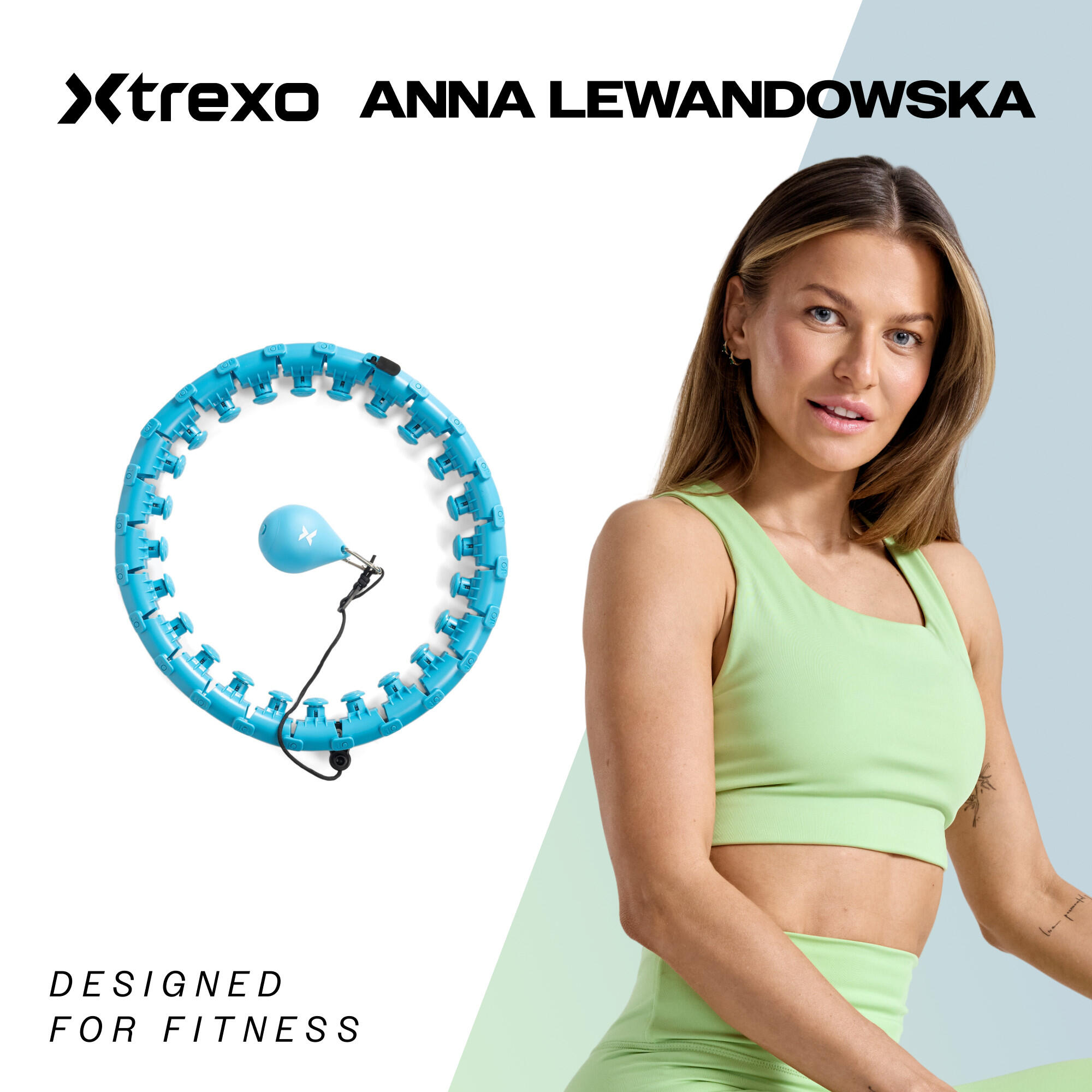 Hula hop z obciążeniem XTREXO TXO-B4Z036-GN 2/7