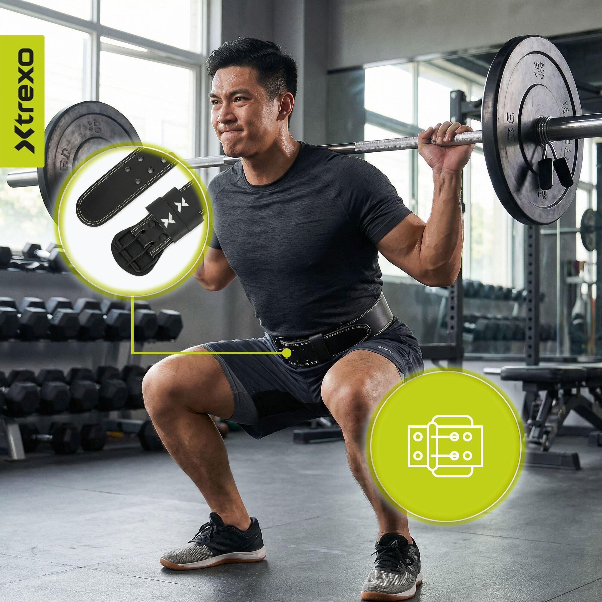 Sangle de musculation XTREXO GymRat en cuir 7/7