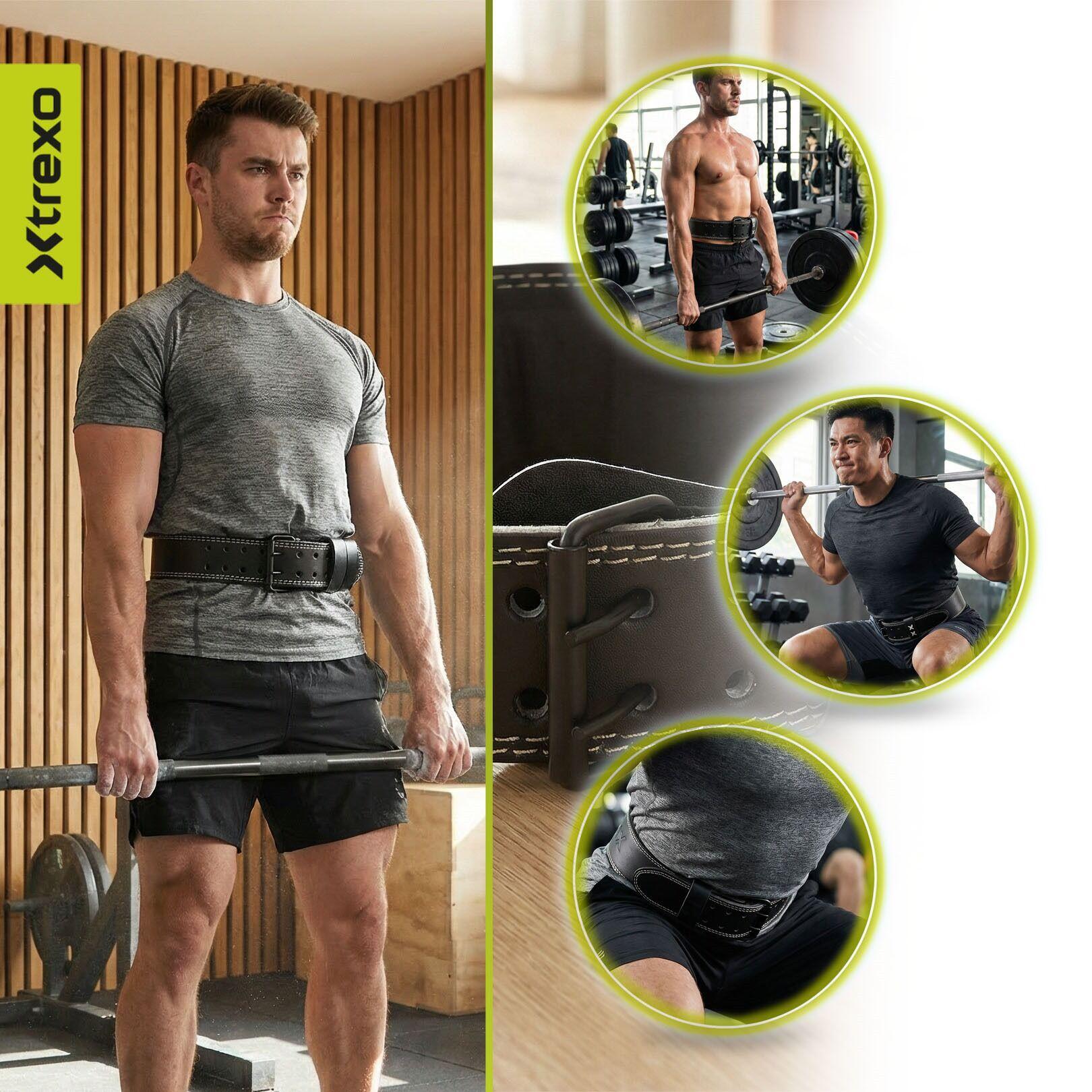 Sangle de musculation XTREXO GymRat en cuir 5/7