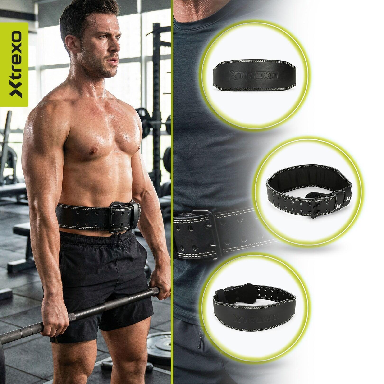 Sangle de musculation XTREXO GymRat en cuir 4/7