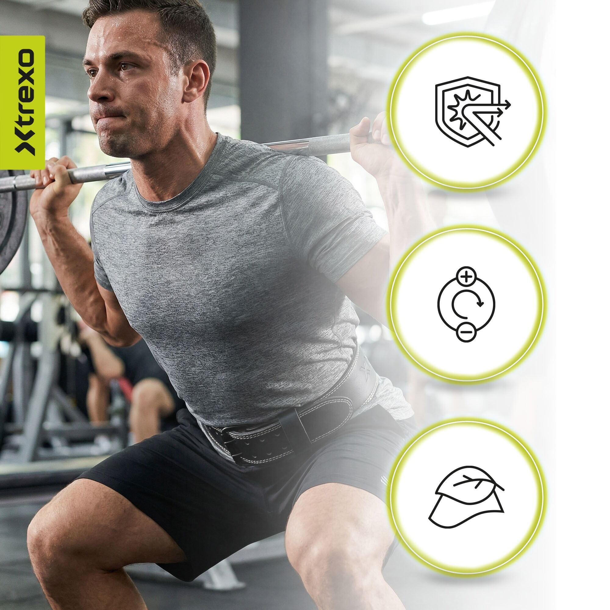 Sangle de musculation XTREXO GymRat en cuir 6/7