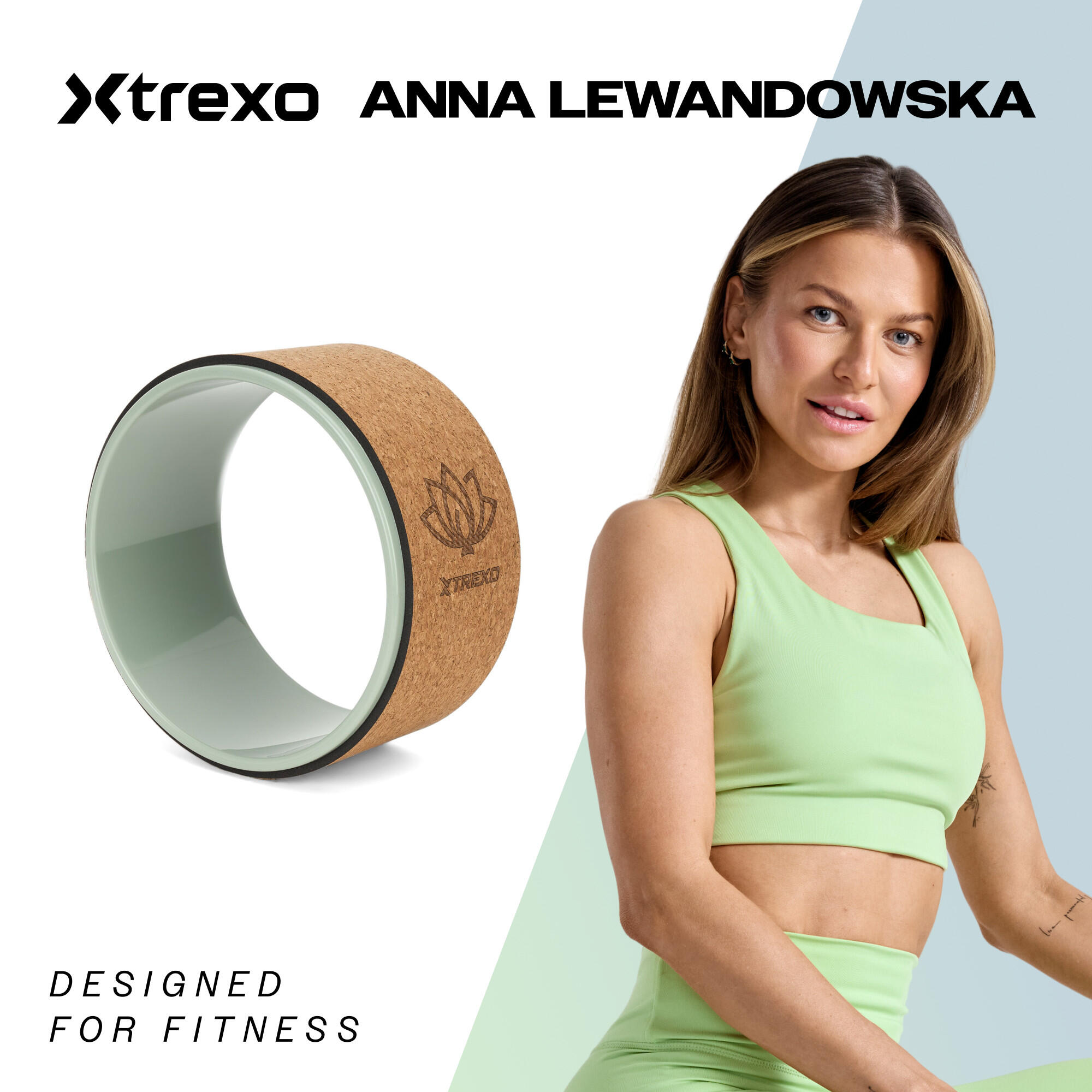 Aro de yoga XTREXO de cortiça Flowheel 2/7