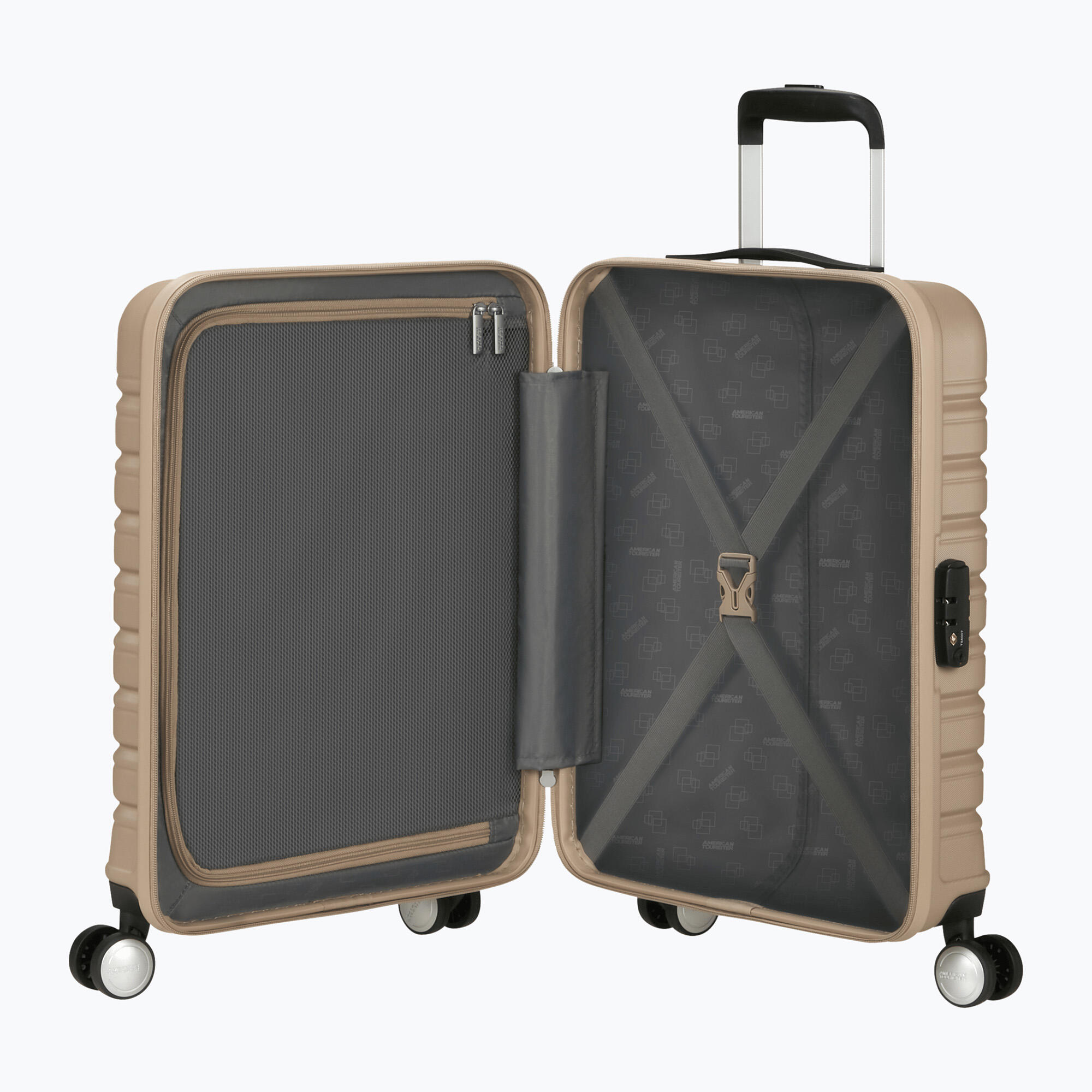 Maleta Cabina Beige American Tourister Flashline 55 cm Ivory Gold 55CM 6/7