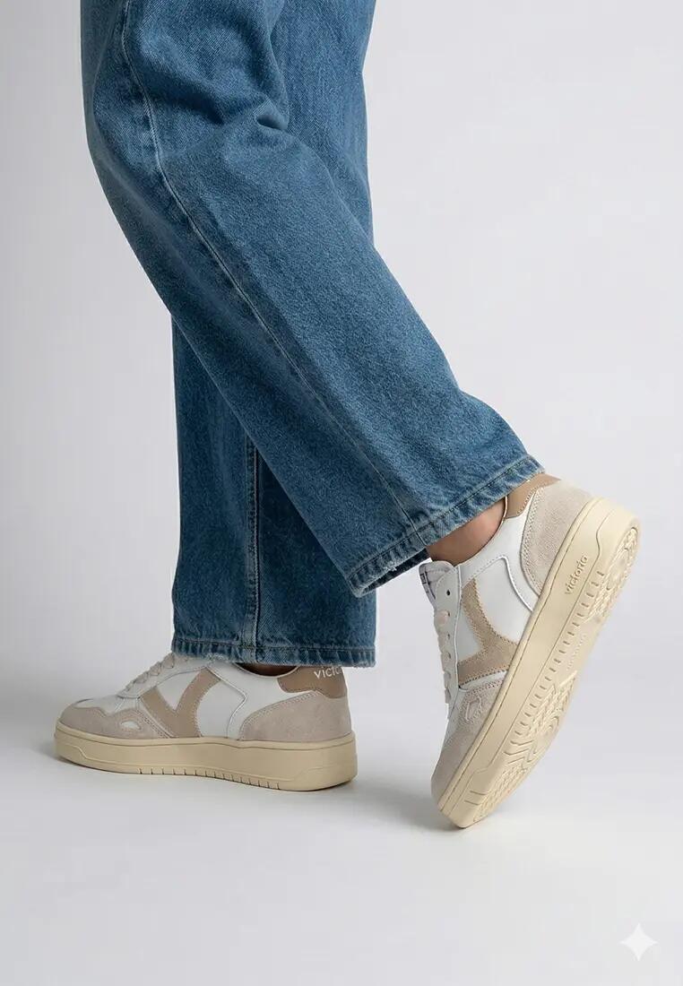 Zapatillas Deportivas Mujer Victoria SEUL EFECTO PIEL & SERRAJE Beig 5/6