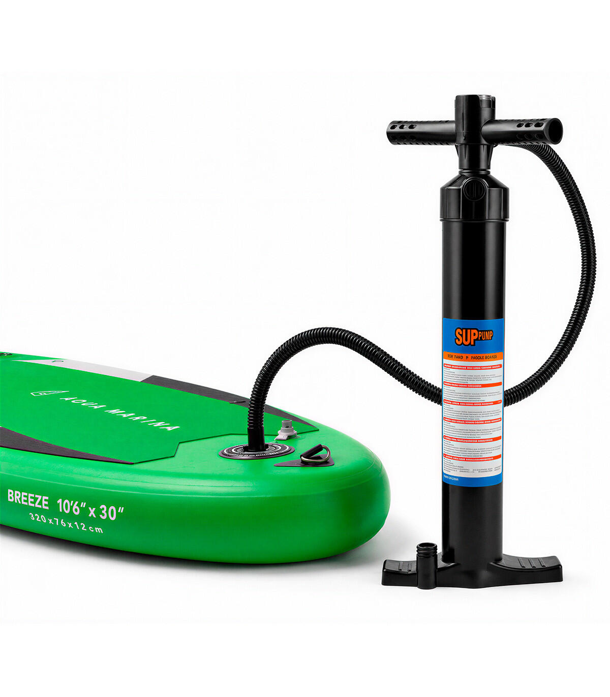 Bomba manual de doble acción para SUP con manómetro de 20 PSI 2/6